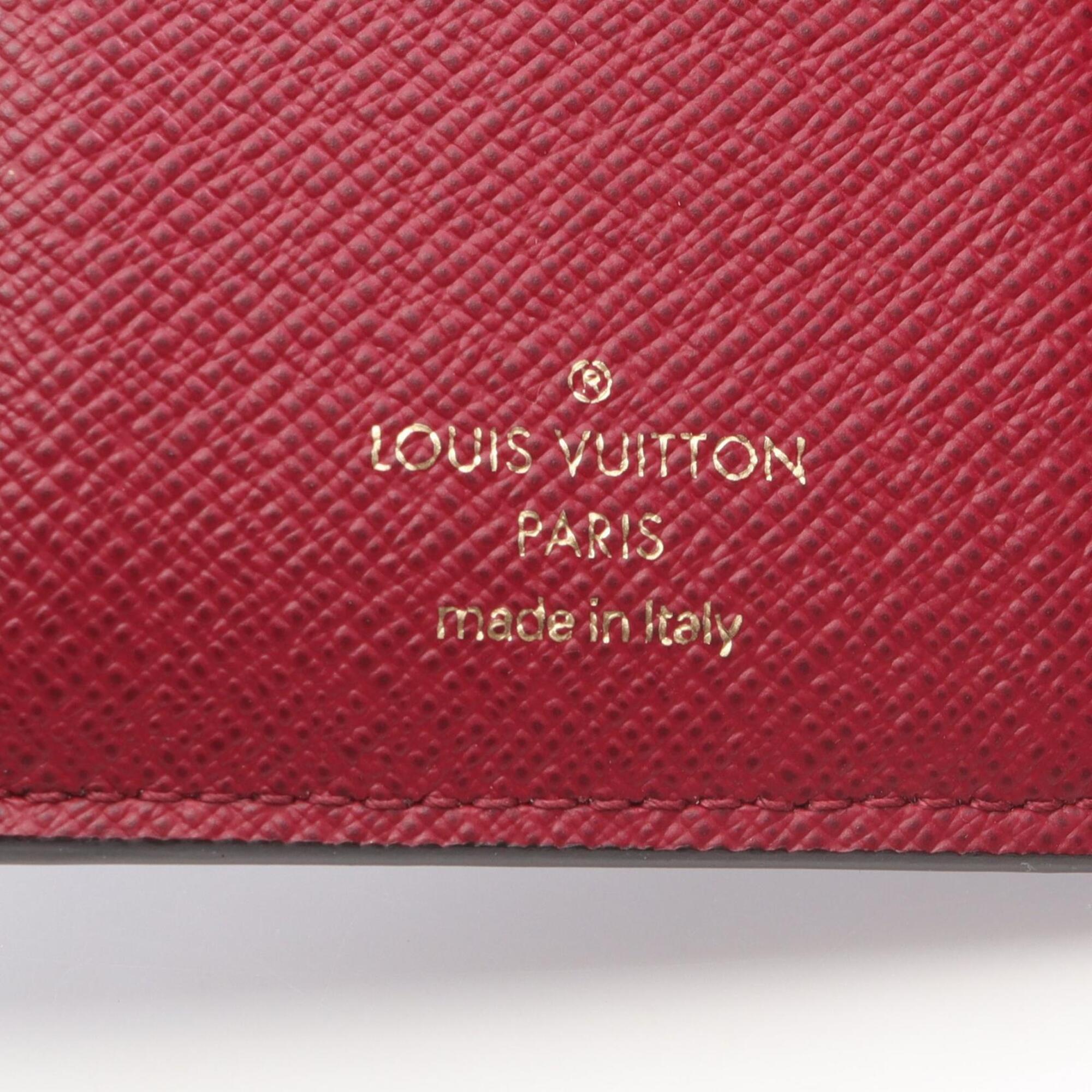 Louis Vuitton Brown Fuchsia Pink Pvc Leather Wallet (Tri-Fold) (Pre-Owned)