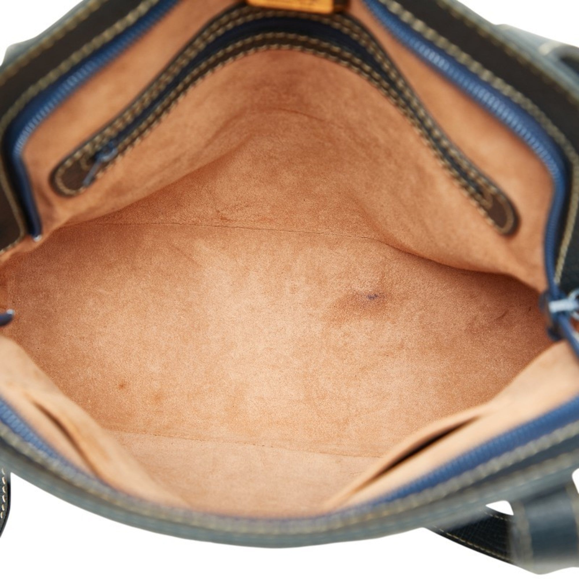 Loewe Blue Leather Handbag Tote Bag (Pre-Owned)