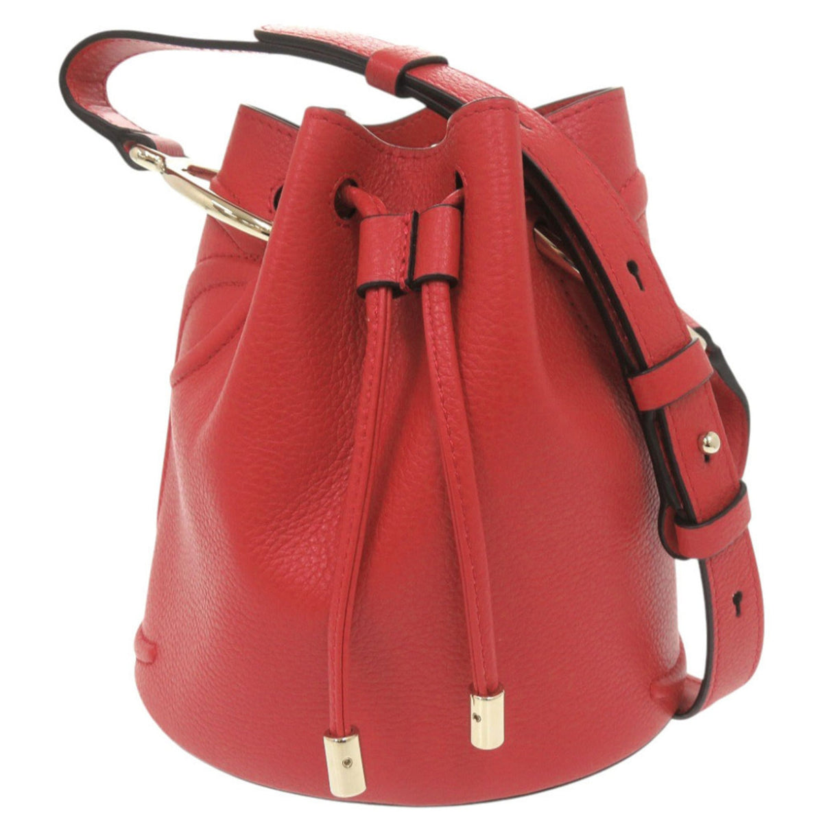 Christian Louboutin Red Color Leather Shoulder Bag (Pre-Owned)