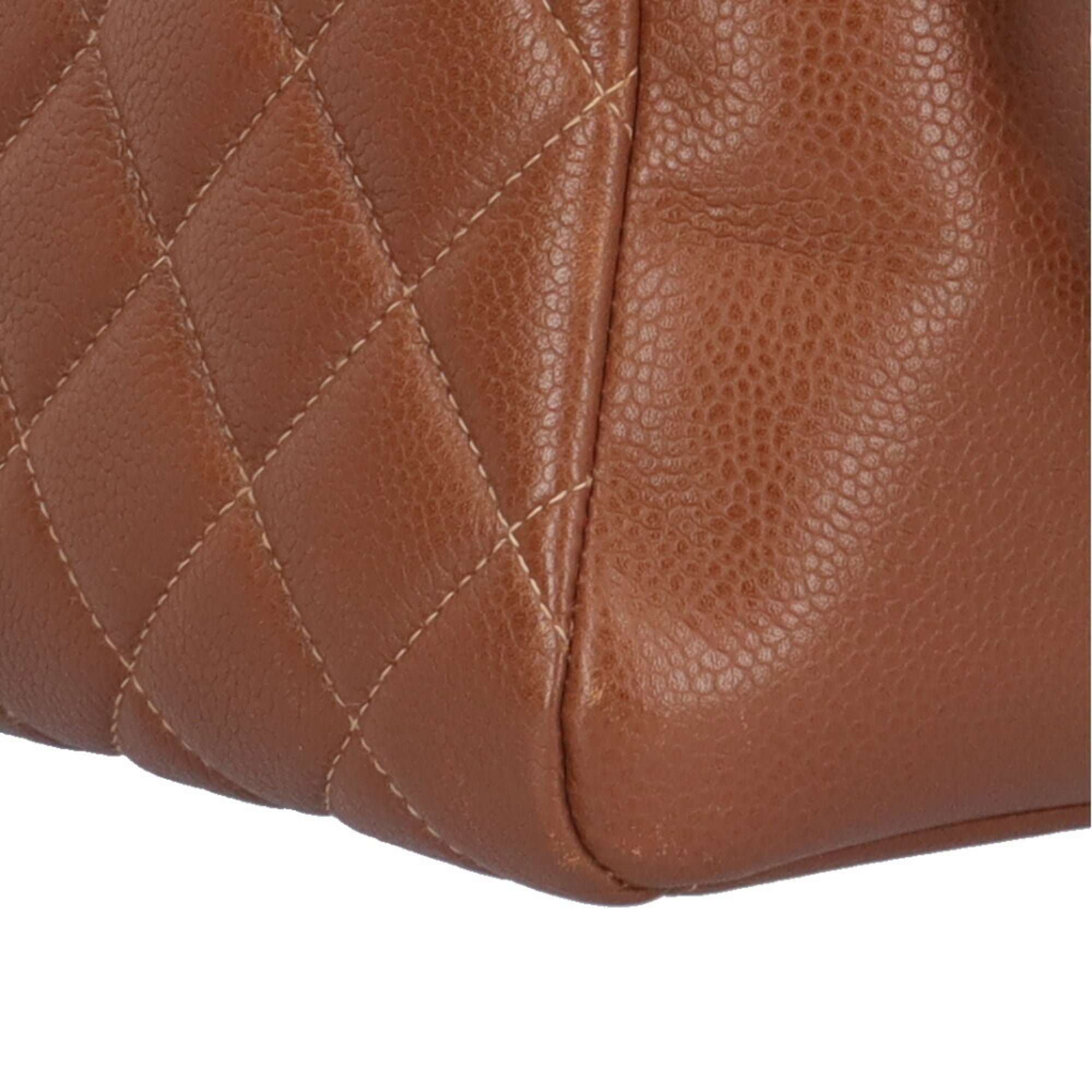 Chanel Brown Leather Shoulder Bag (Pre-Owned)