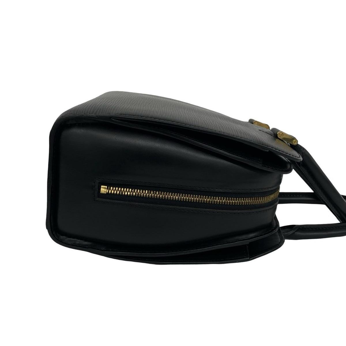 Louis Vuitton Black Leather Handbag Tote Bag (Pre-Owned)