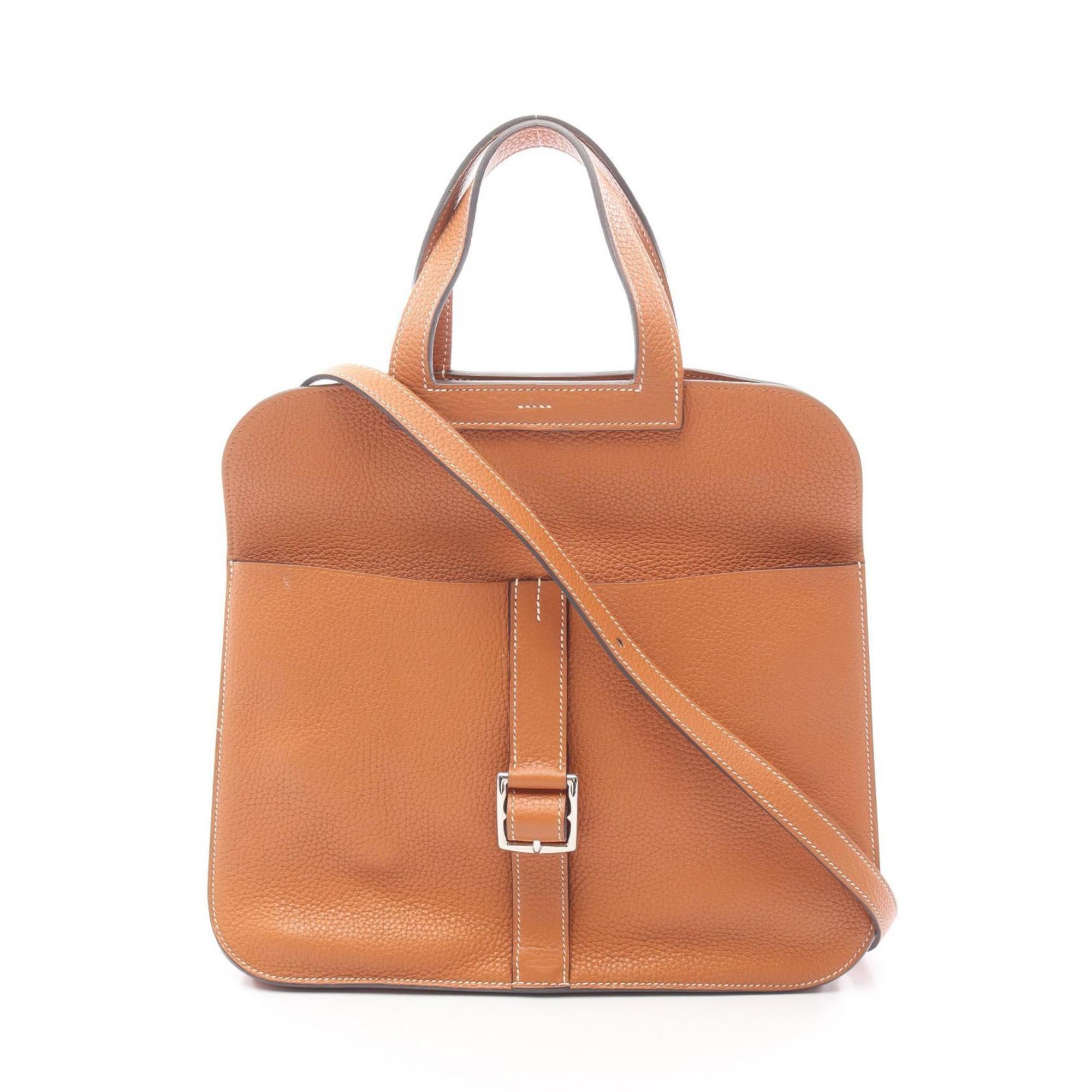 Hermes Alezan Brown Taurillon Clemence Leather Handbag (Pre-Owned)