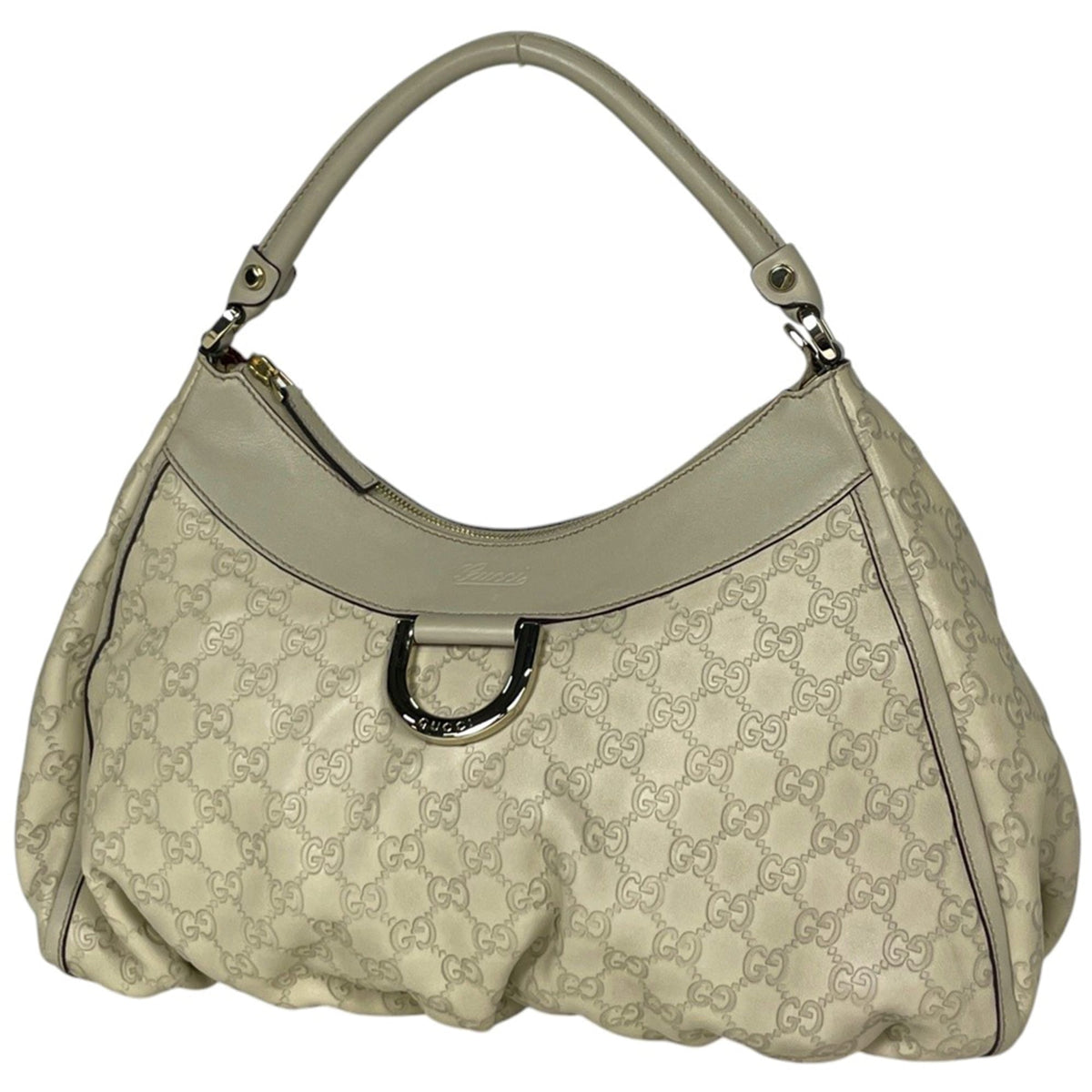 Gucci White Leather Shoulder Bag (Pre-Owned)