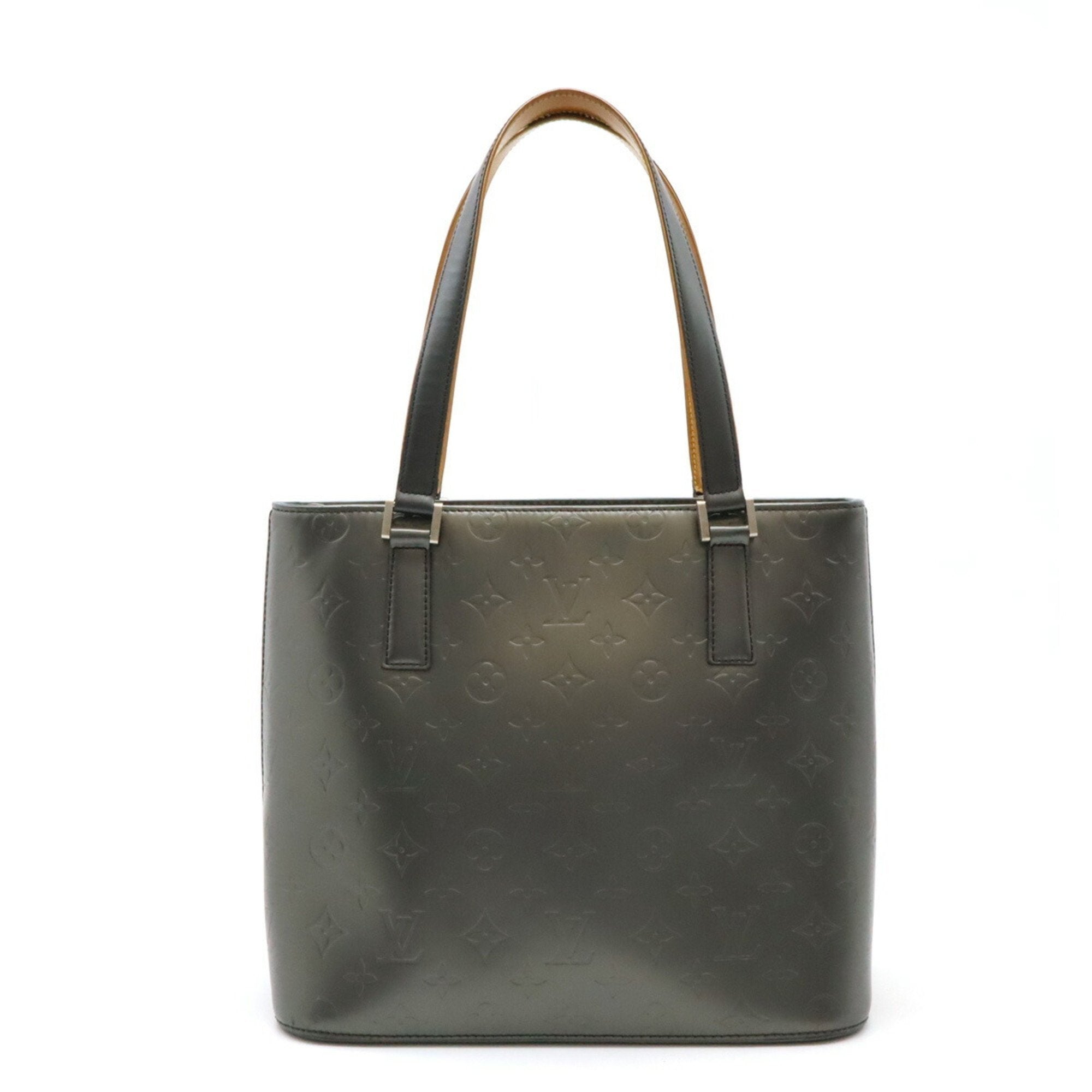 Louis Vuitton Monogram Mat Black Noir Leather Shoulder Bag Tote Bag (Pre-Owned)