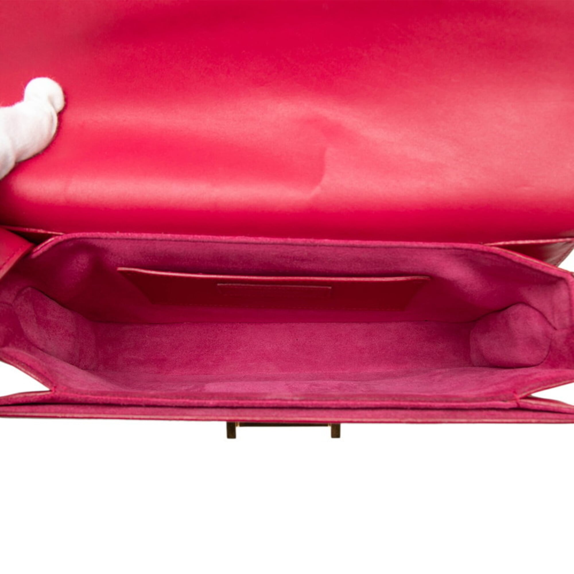 Saint Laurent Red Color Leather Shoulder Bag (Pre-Owned)