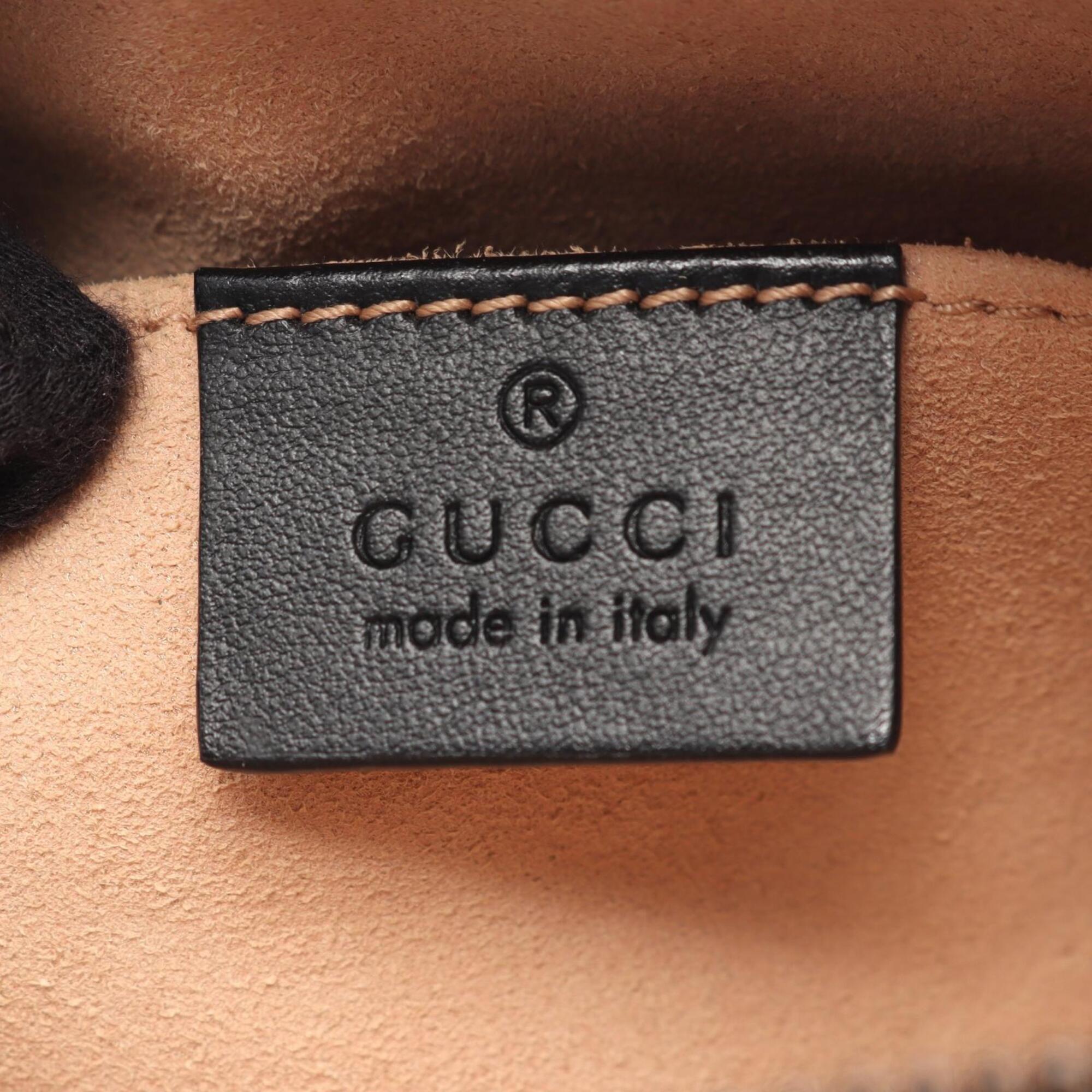 Gucci Black Leather Handbag Shoulder Bag (Pre-Owned)