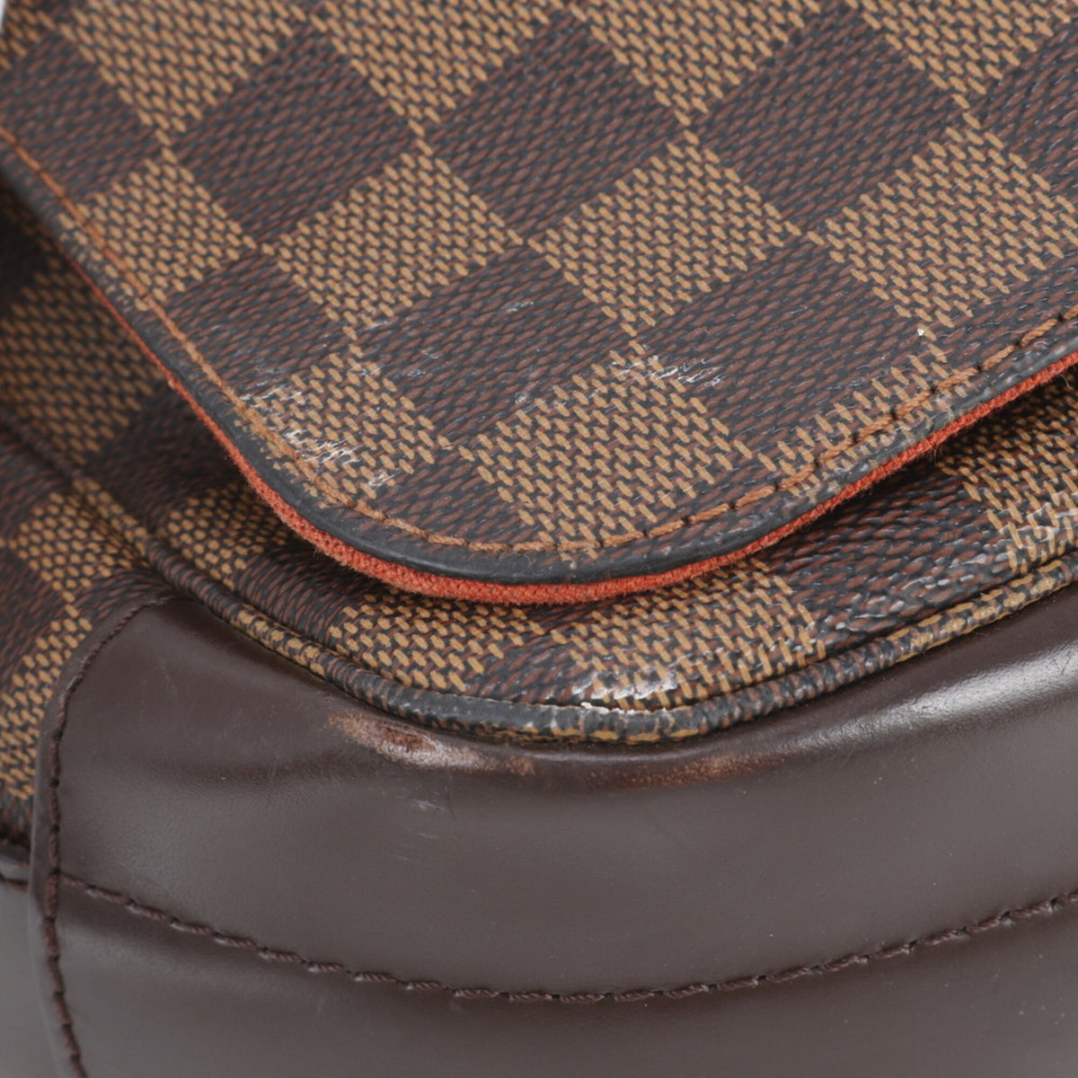 Louis Vuitton Ebene Leather Coated Canvas Messenger Bag Shoulder Bag (Pre-Owned)