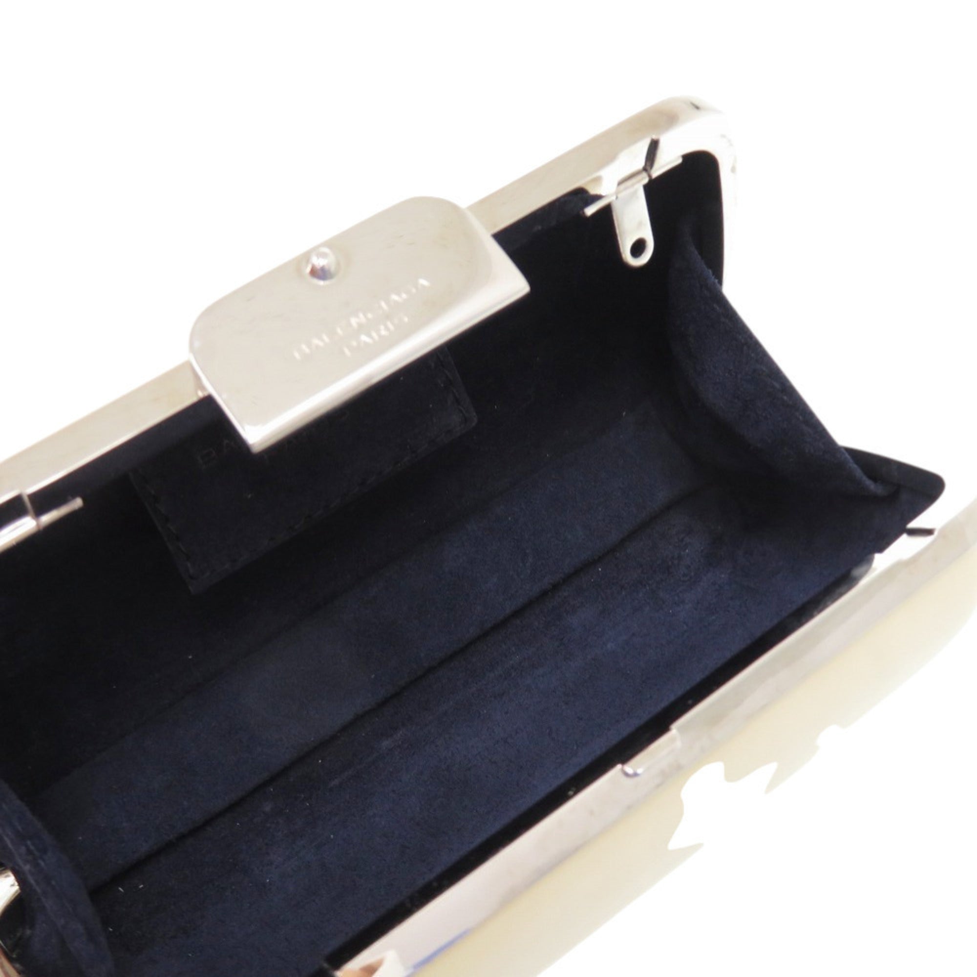 Balenciaga Ivory White Leather Metal Shoulder Bag (Pre-Owned)