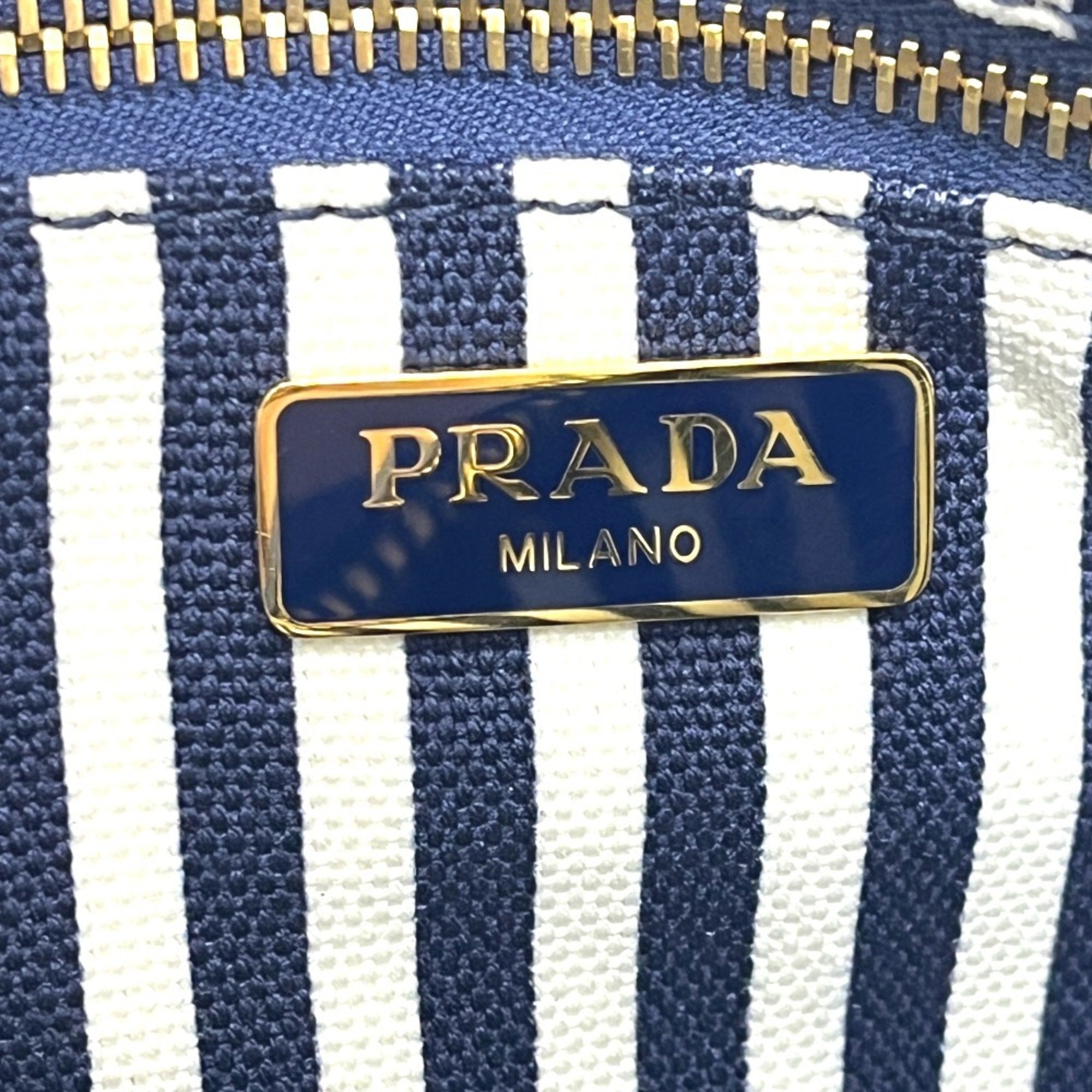 Prada Blue Canvas Pouch (Pre-Owned)