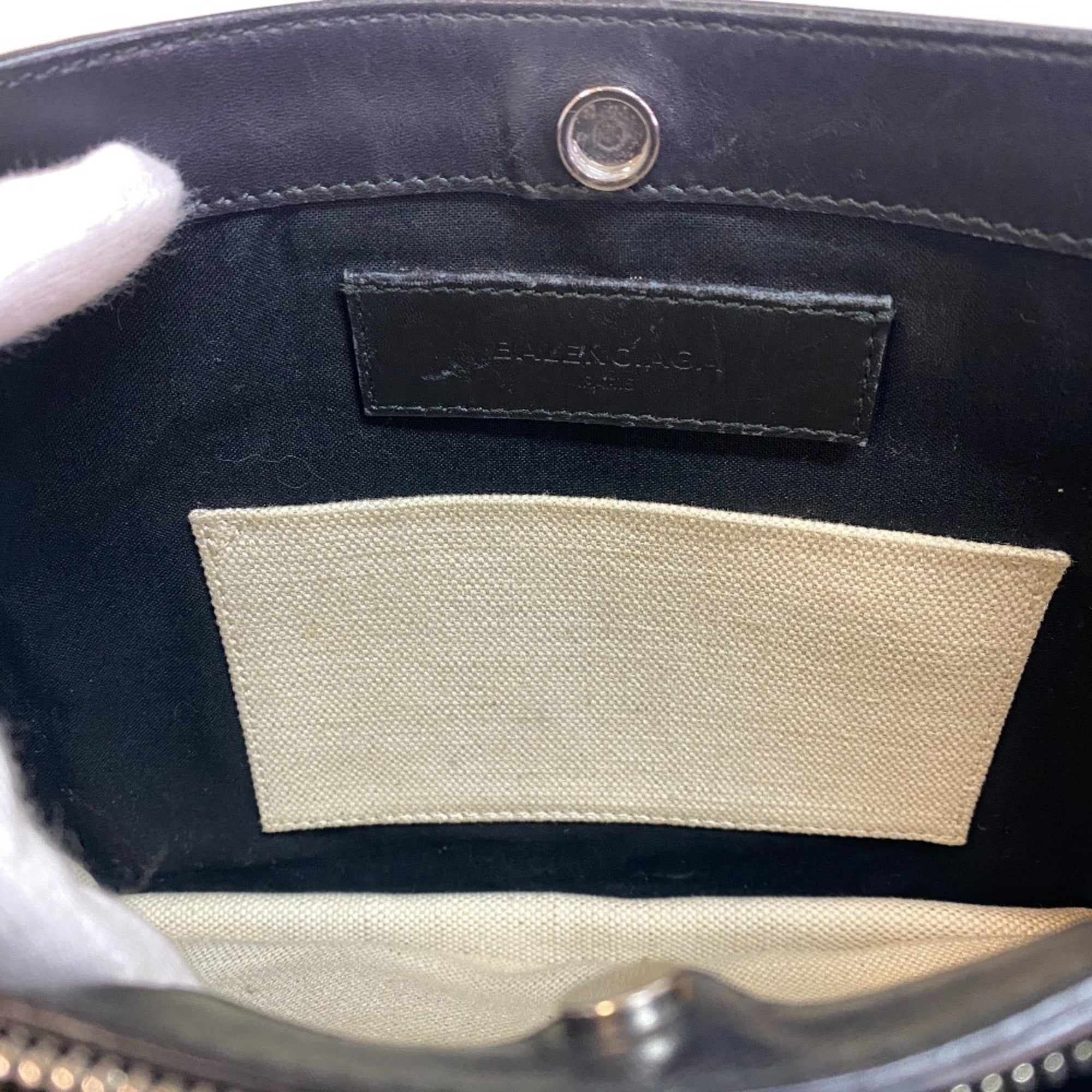 Balenciaga Beige Canvas Pochette Shoulder Bag (Pre-Owned)