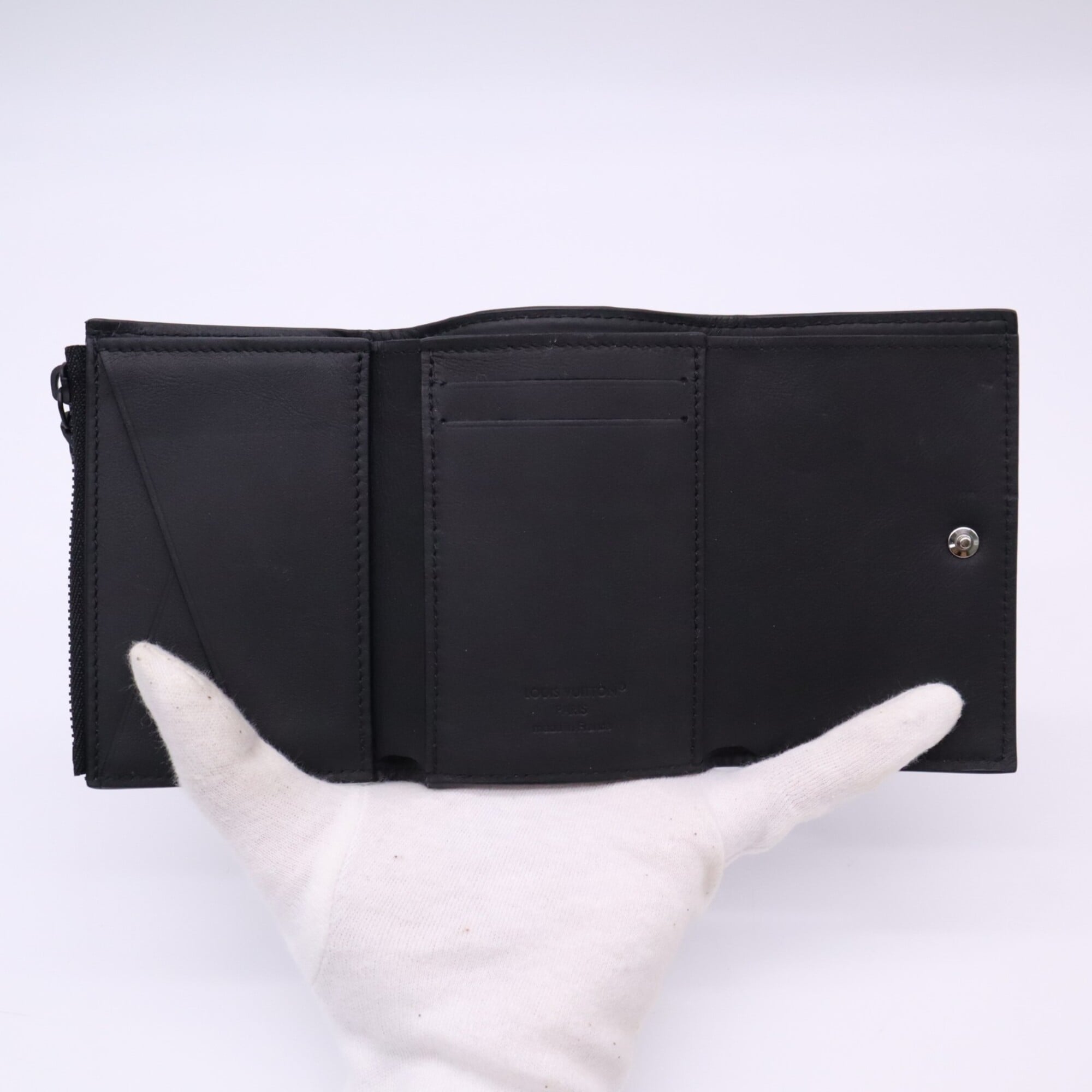 Louis Vuitton Monogram Shadow Black Monogram Shadow Wallet (Tri-Fold) (Pre-Owned)