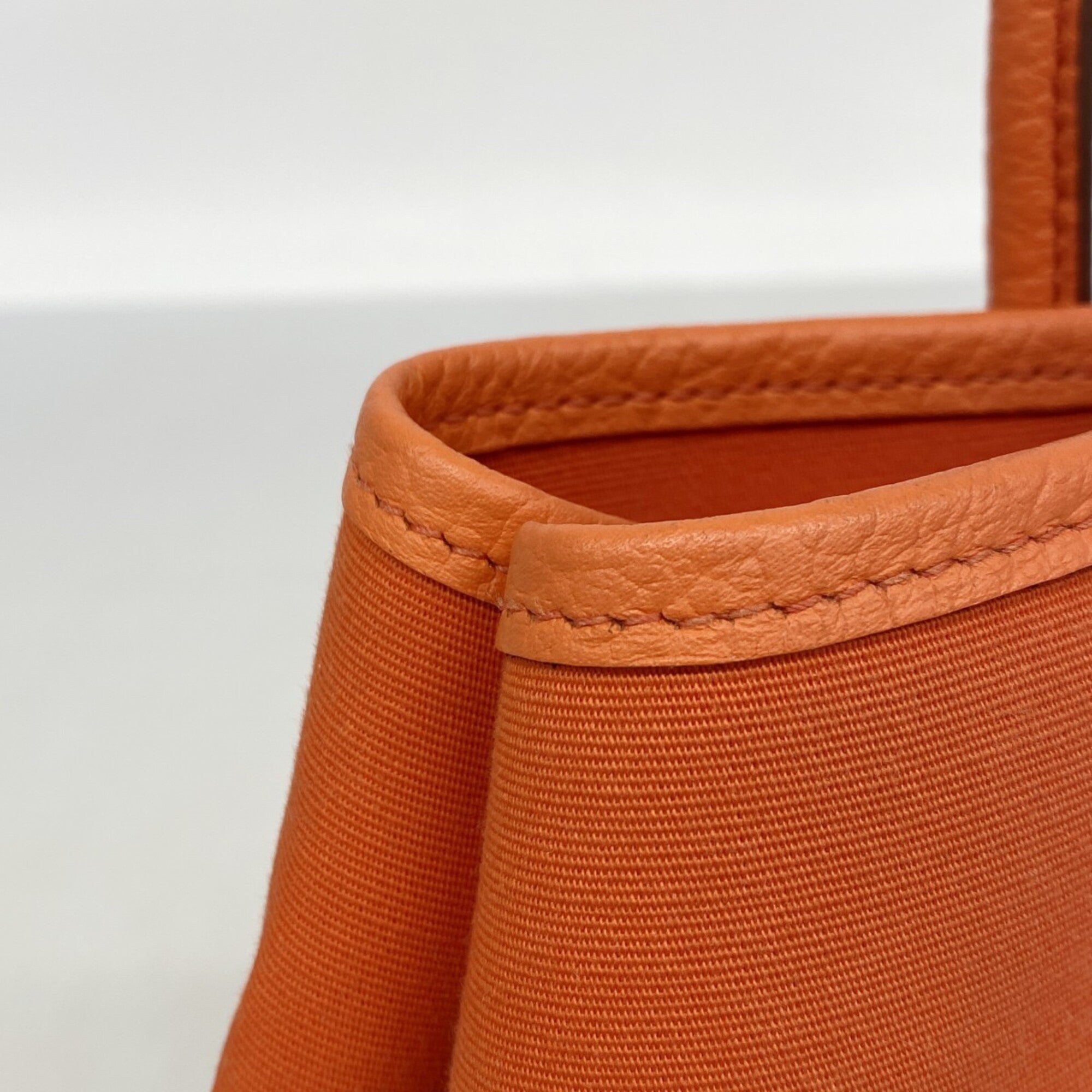 Hermes Capucine Orange Toile Officier Tote Bag (Pre-Owned)