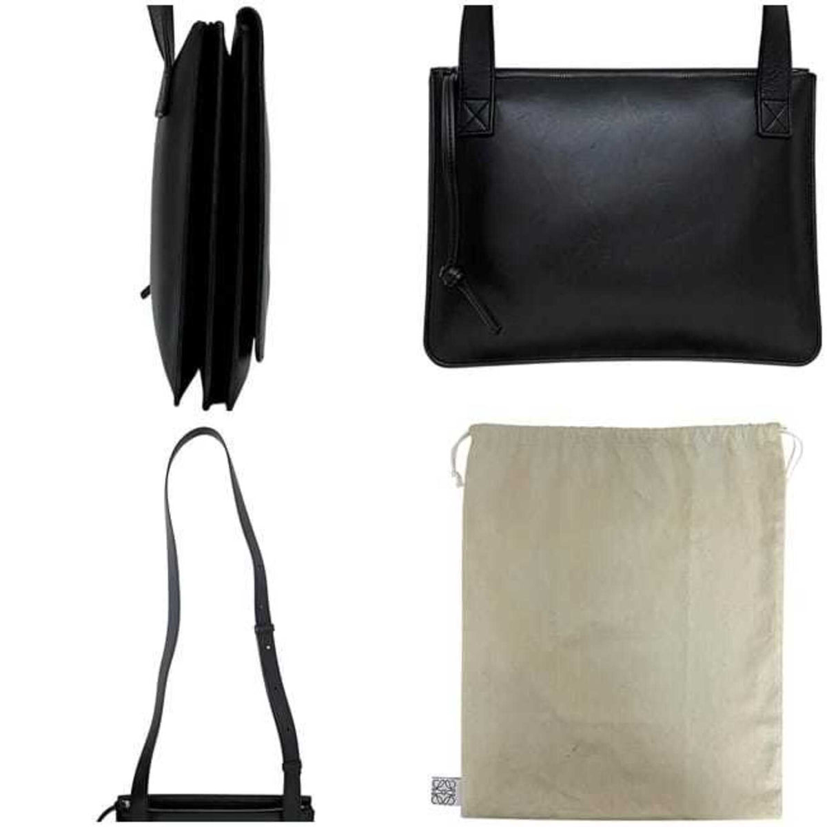 Loewe Black Leather Shoulder Bag (Pre-Owned)