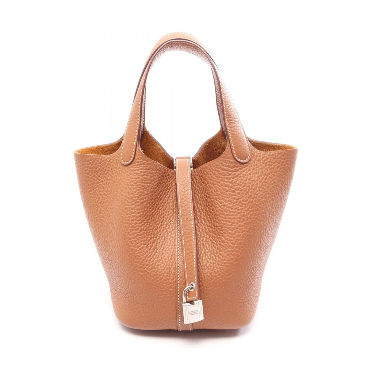 Hermes Brown Taurillon Clemence Leather Handbag (Pre-Owned)