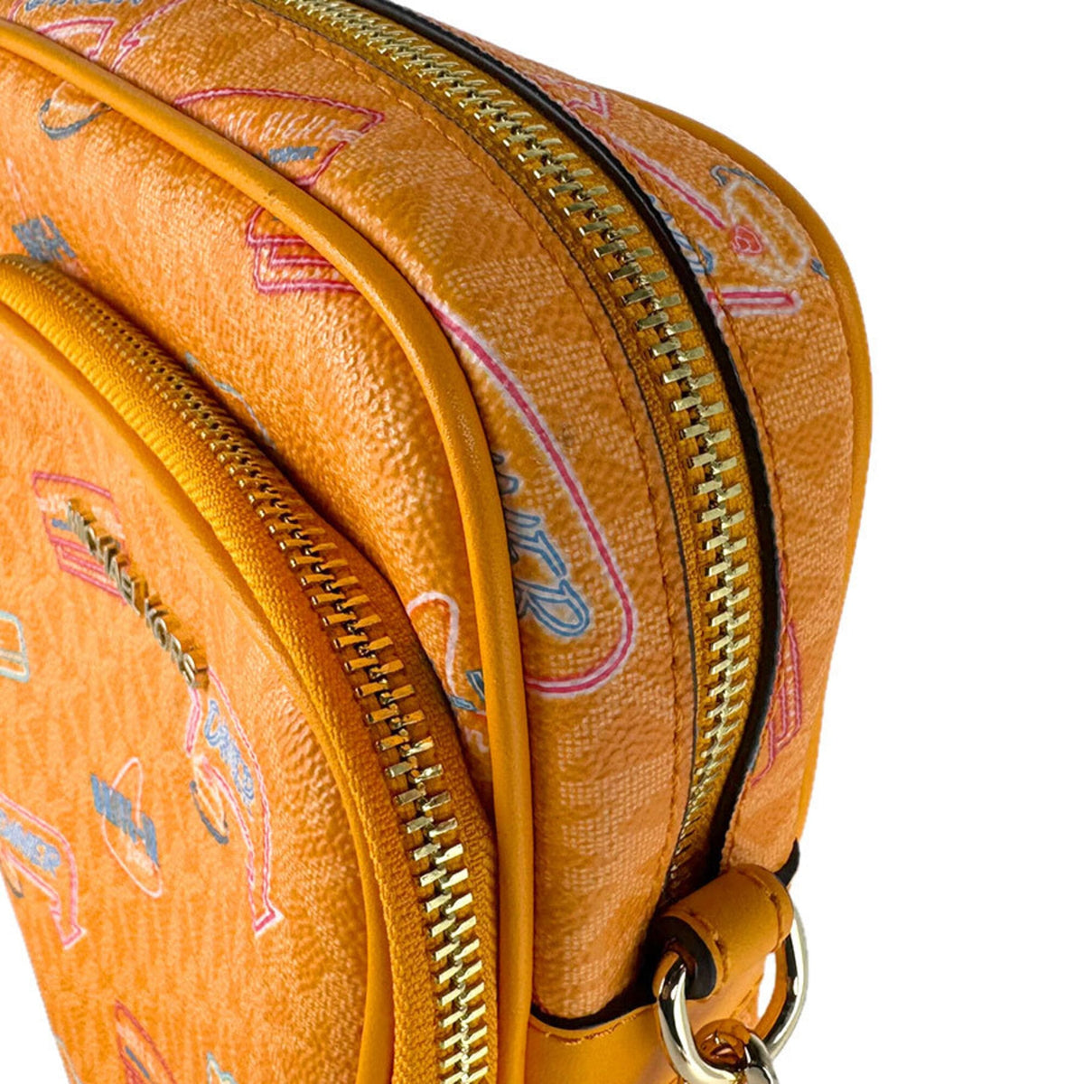 Michael Kors Multi-Color Orange Pvc Leather Shoulder Bag (Pre-Owned)