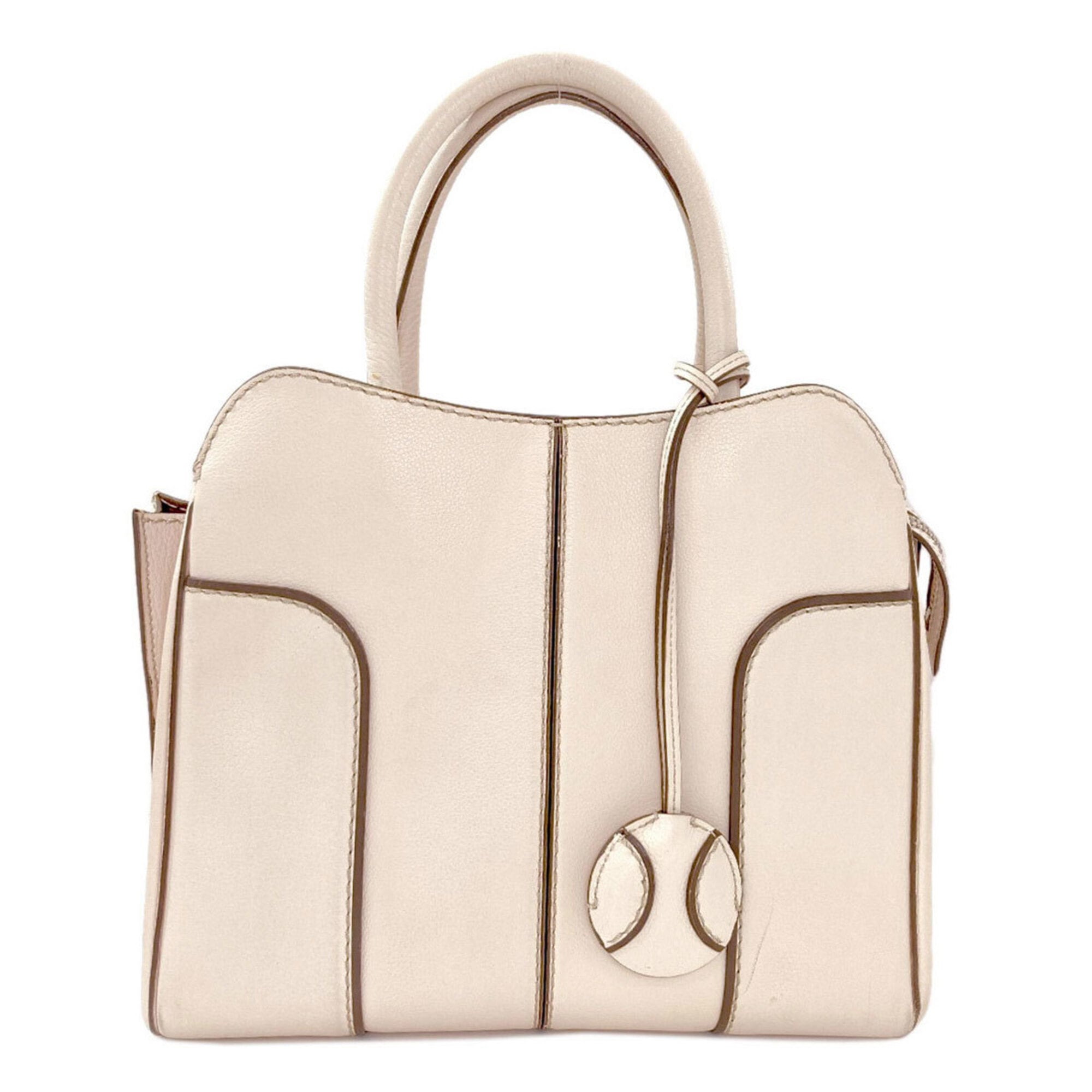 Tod's White Leather Tote Bag (Pre-Owned)