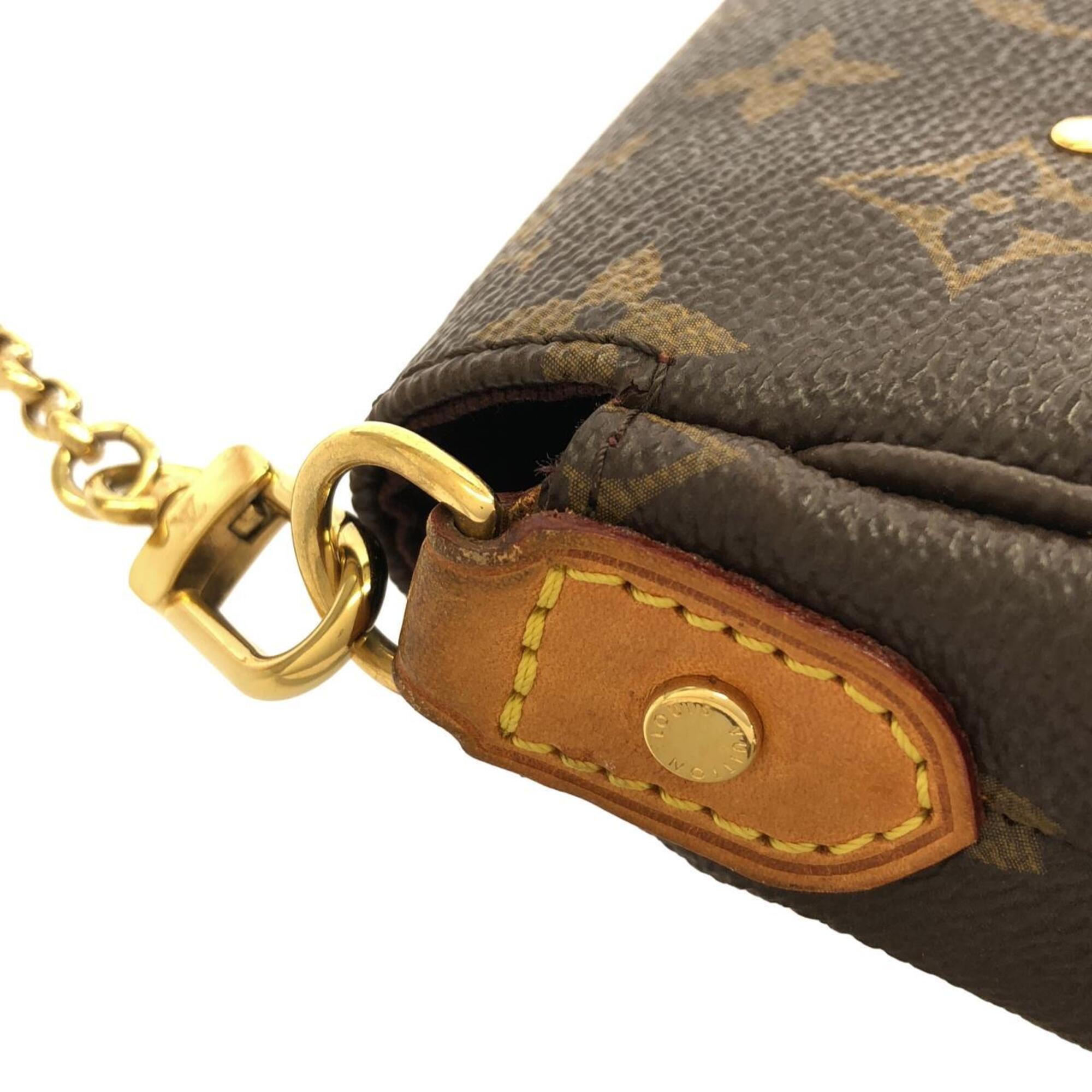 Louis Vuitton Marron Monogram Coated Canvas Shoulder Bag (Pre-Owned)