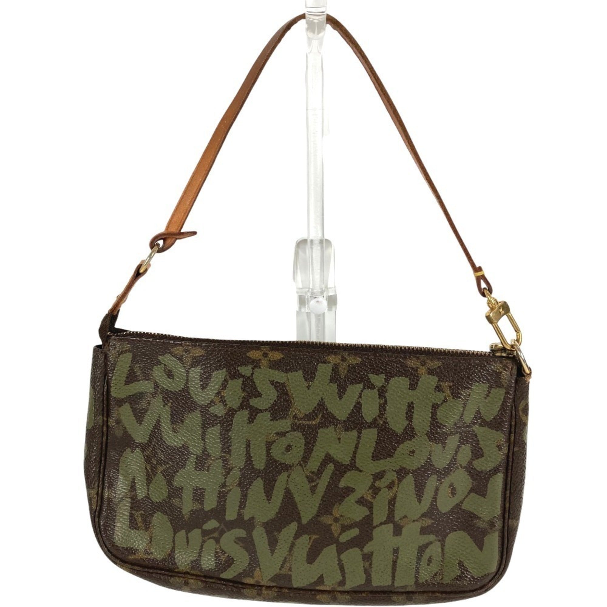 Louis Vuitton Brown Khaki Monogram Canvas Handbag Pochette Pouch Shoulder Bag (Pre-Owned)