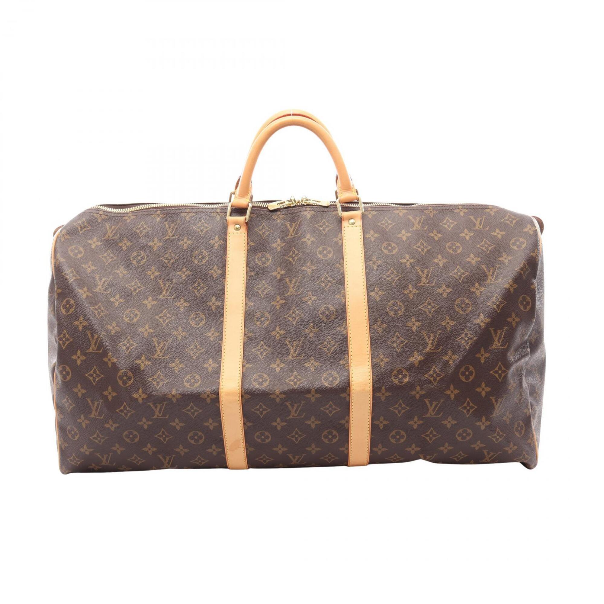 Louis Vuitton Brown Pvc Leather Boston Bag Handbag (Pre-Owned)