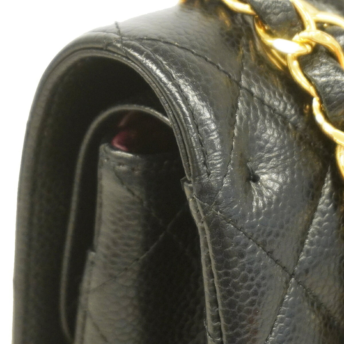 Chanel Black Grained Calfskin Shoulder Bag (Pre-Owned)