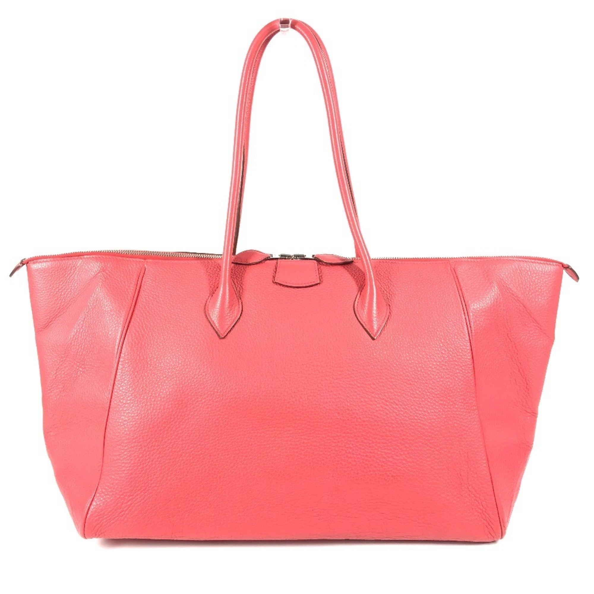 Hermes Paris Bombay Red Color Taurillon Clemence Leather Boston Bag Shoulder Bag (Pre-Owned)