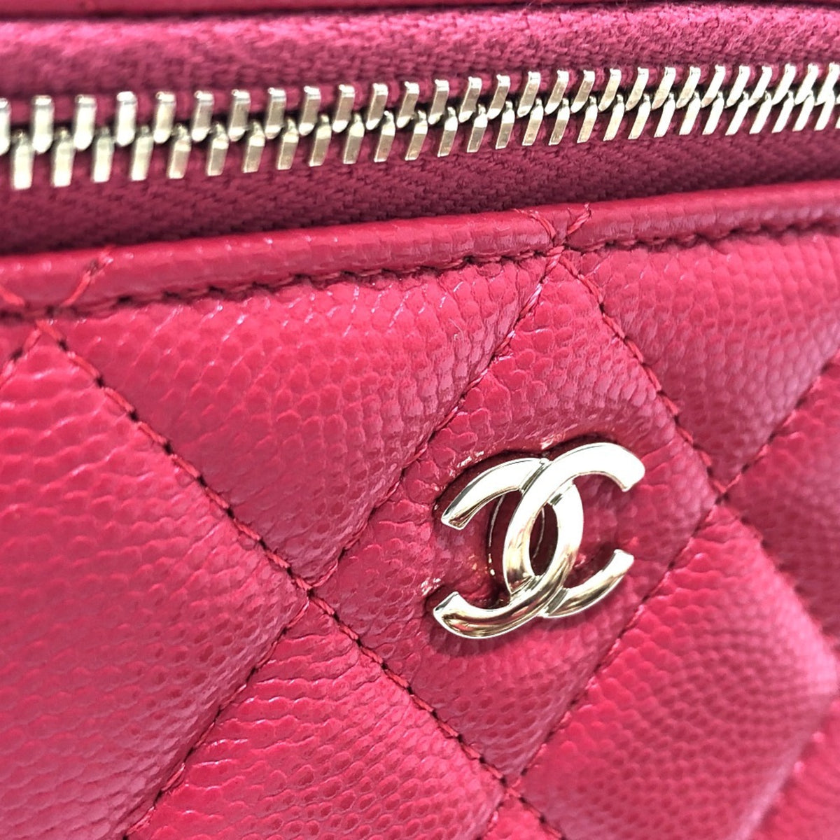 Chanel Pink Caviar Leather Shoulder Bag Vanity Bag (Pre-Owned)