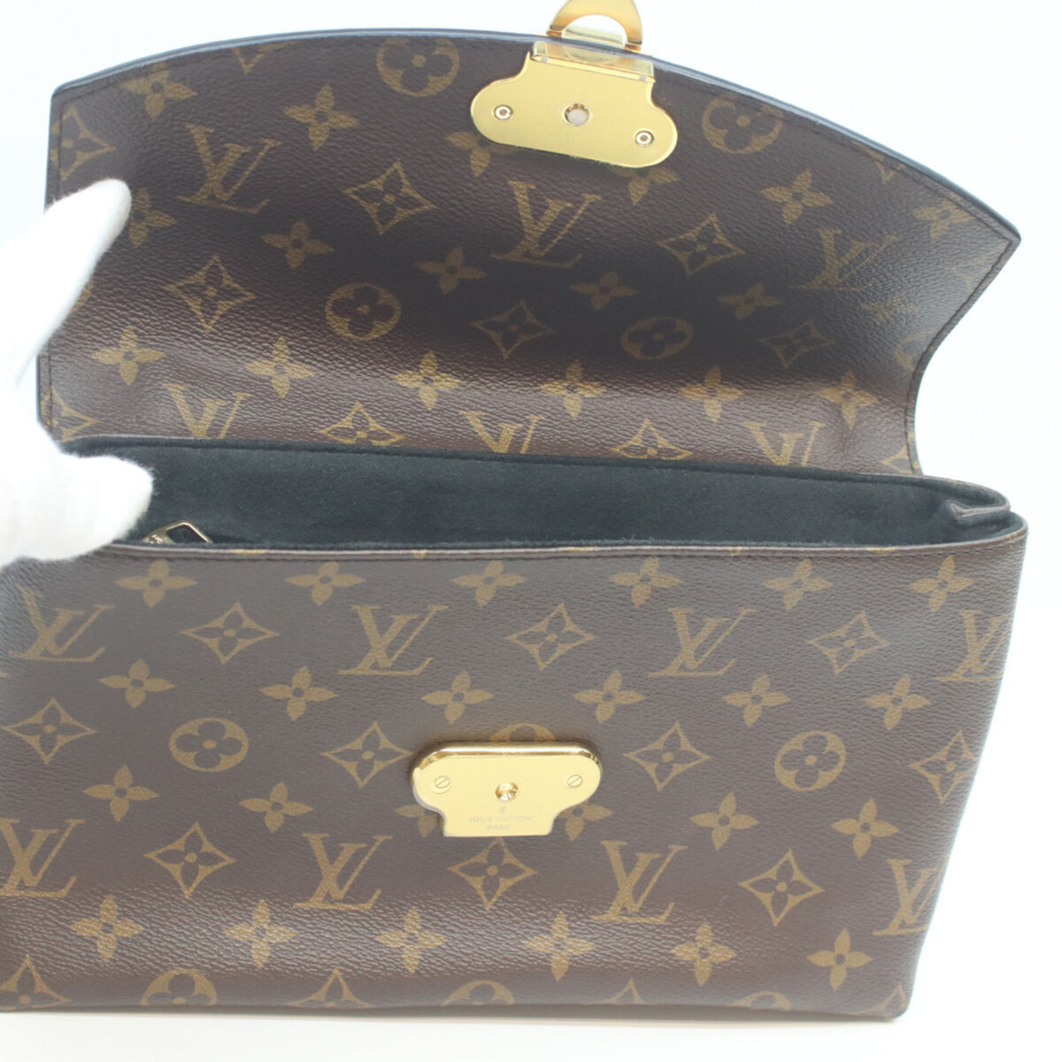 Louis Vuitton Black Brown Monogram Shoulder Bag (Pre-Owned)