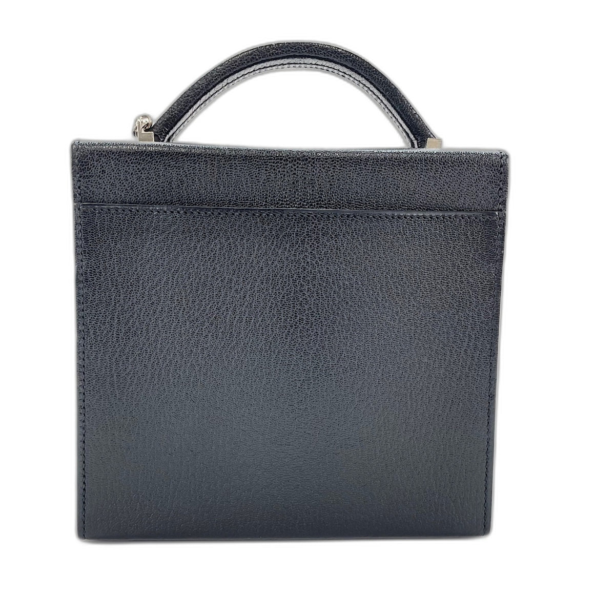 Hermes Black Chevre Leather Shoulder Bag (Pre-Owned)