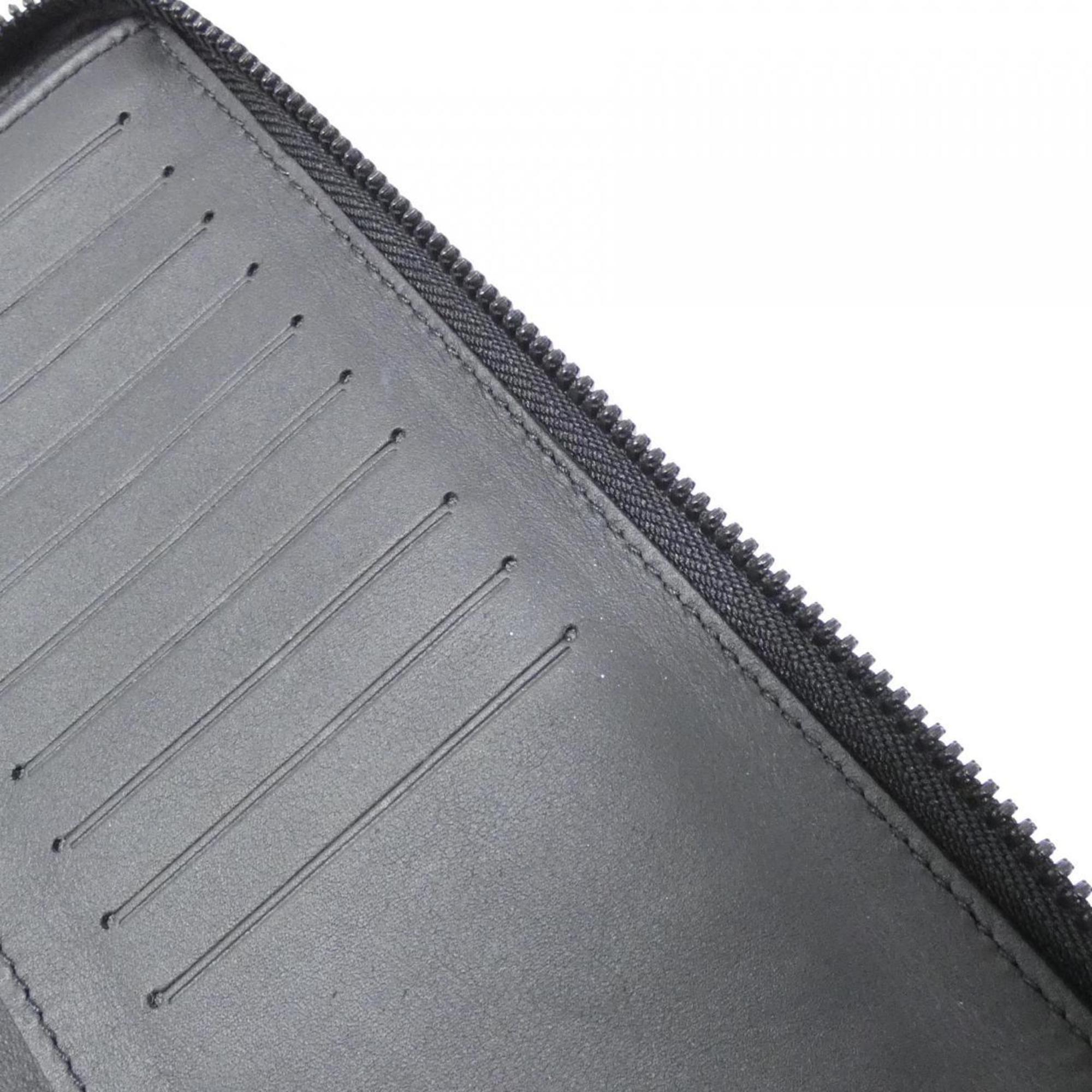 Louis Vuitton Black Leather Long Wallet (Bi-Fold) (Pre-Owned)