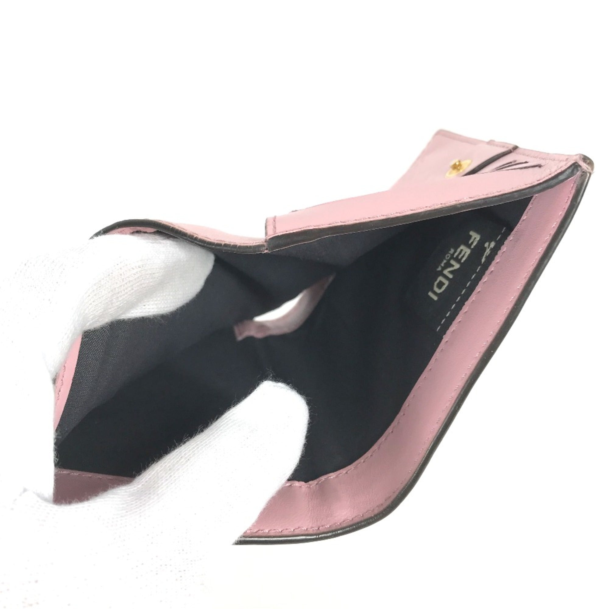 Fendi Pink Leather Wallet (Bi-Fold) (Pre-Owned)