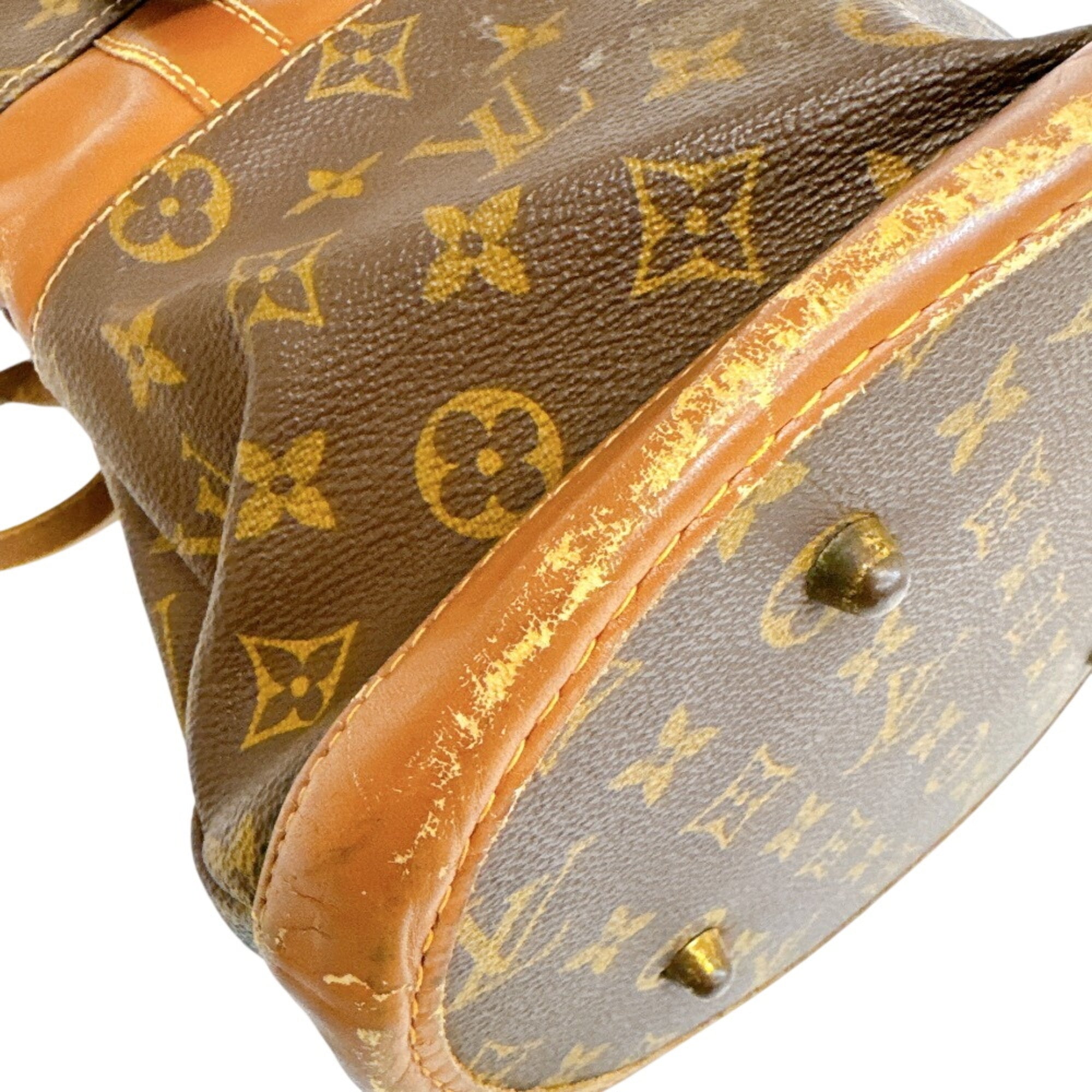 Louis Vuitton Brown Monogram Leather Handbag Pouch Tote Bag (Pre-Owned)