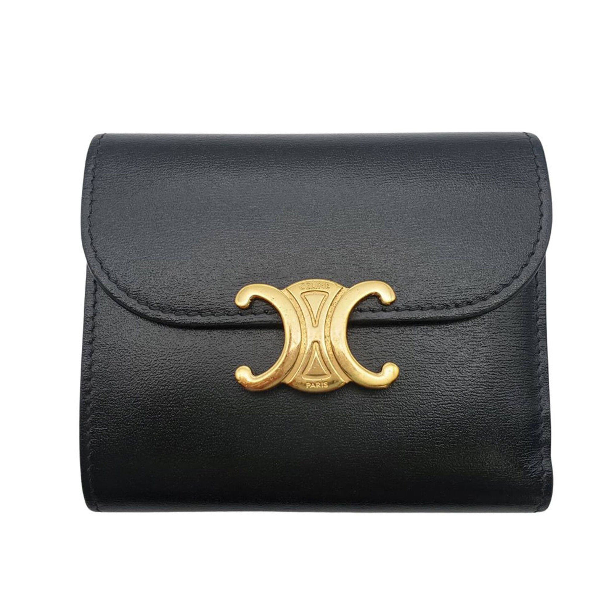 Celine Black Leather Wallet (Bi-Fold) (Pre-Owned)