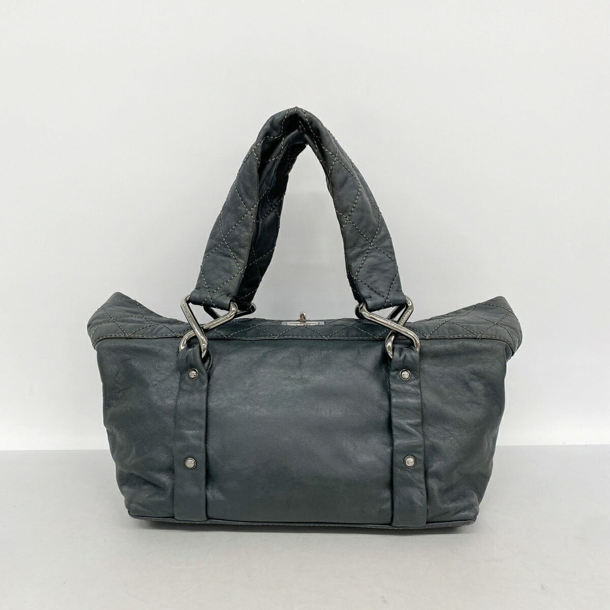 Chanel Dark Green Leather Tote Bag (Pre-Owned)