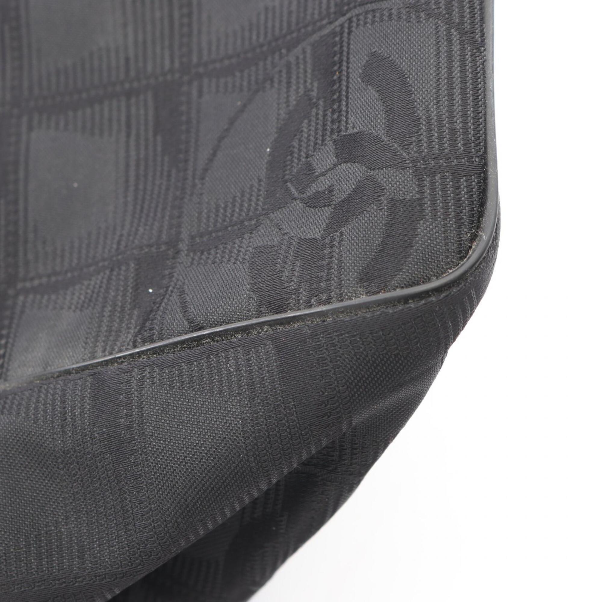 Chanel Black Nylon Canvas Leather Handbag Tote Bag (Pre-Owned)