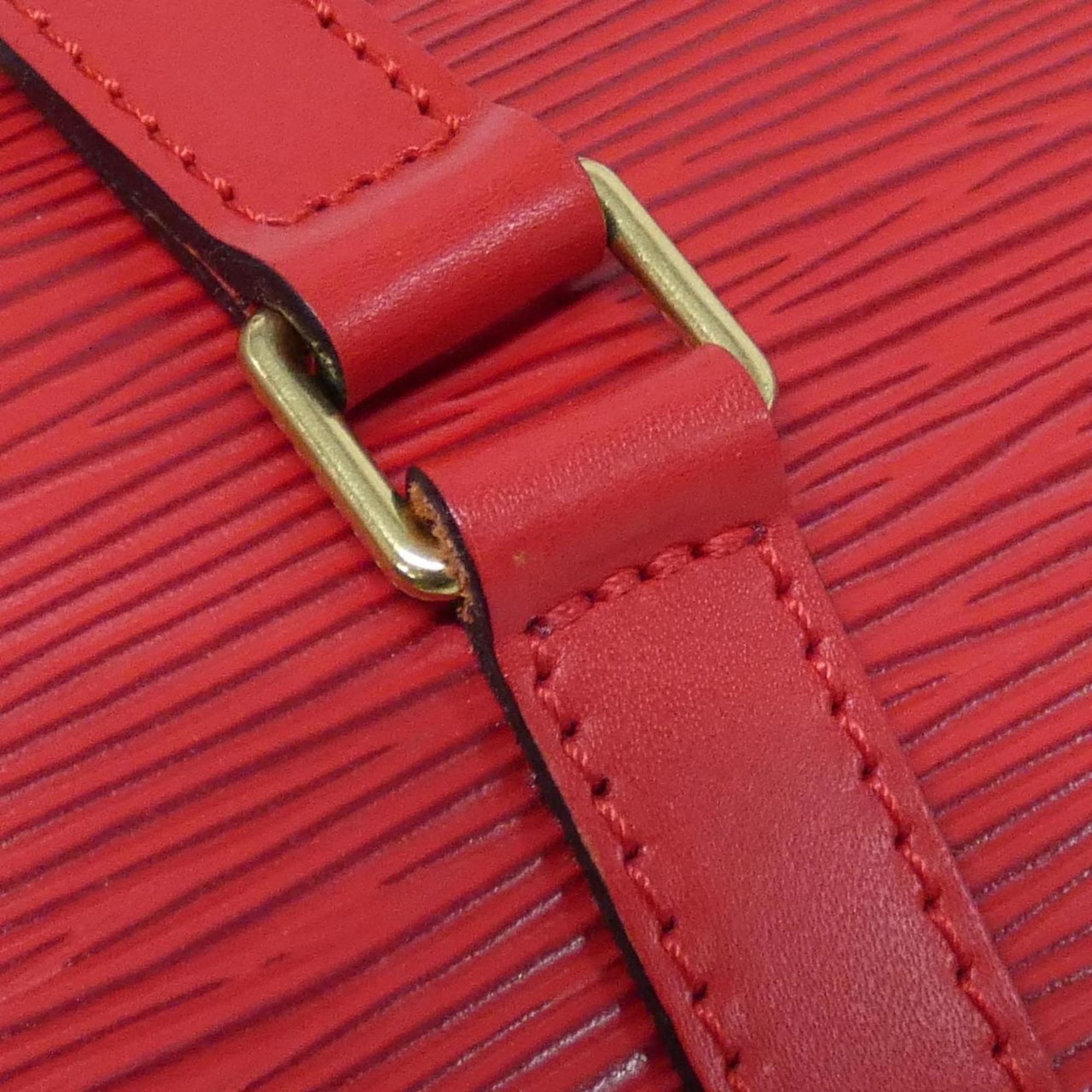 Louis Vuitton Red Color Leather Handbag Pouch (Pre-Owned)