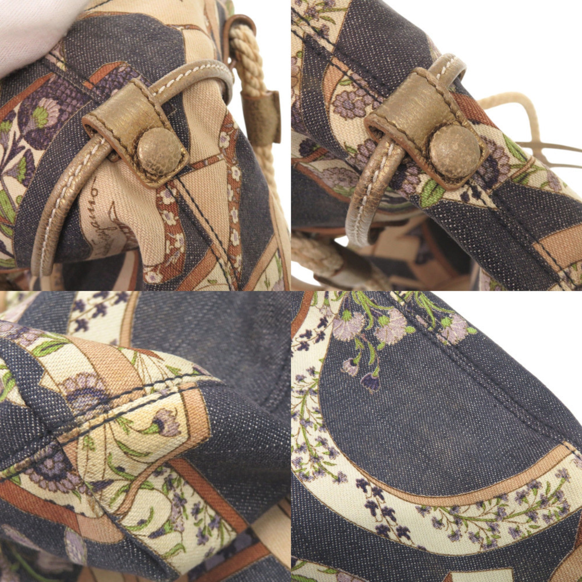 Salvatore Ferragamo Multi-Color Canvas Tote Bag (Pre-Owned)