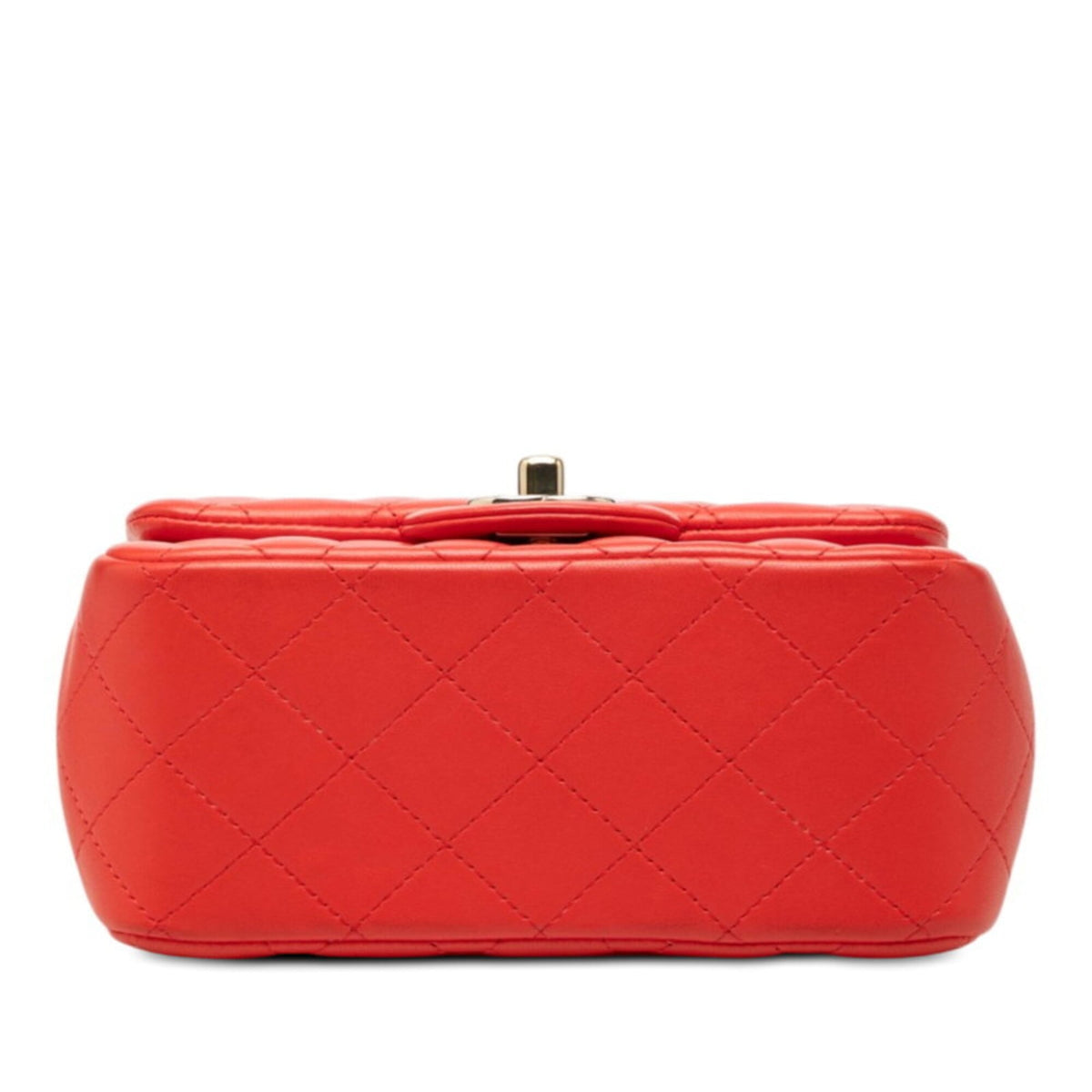 Chanel Matelasse Red Color Leather Shoulder Bag (Pre-Owned)