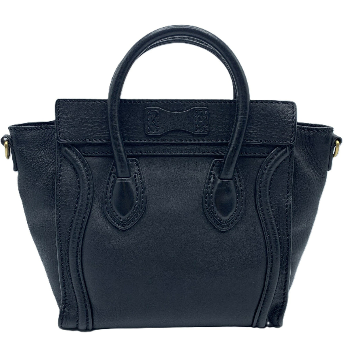 Celine Black Leather Handbag Shoulder Bag (Pre-Owned)