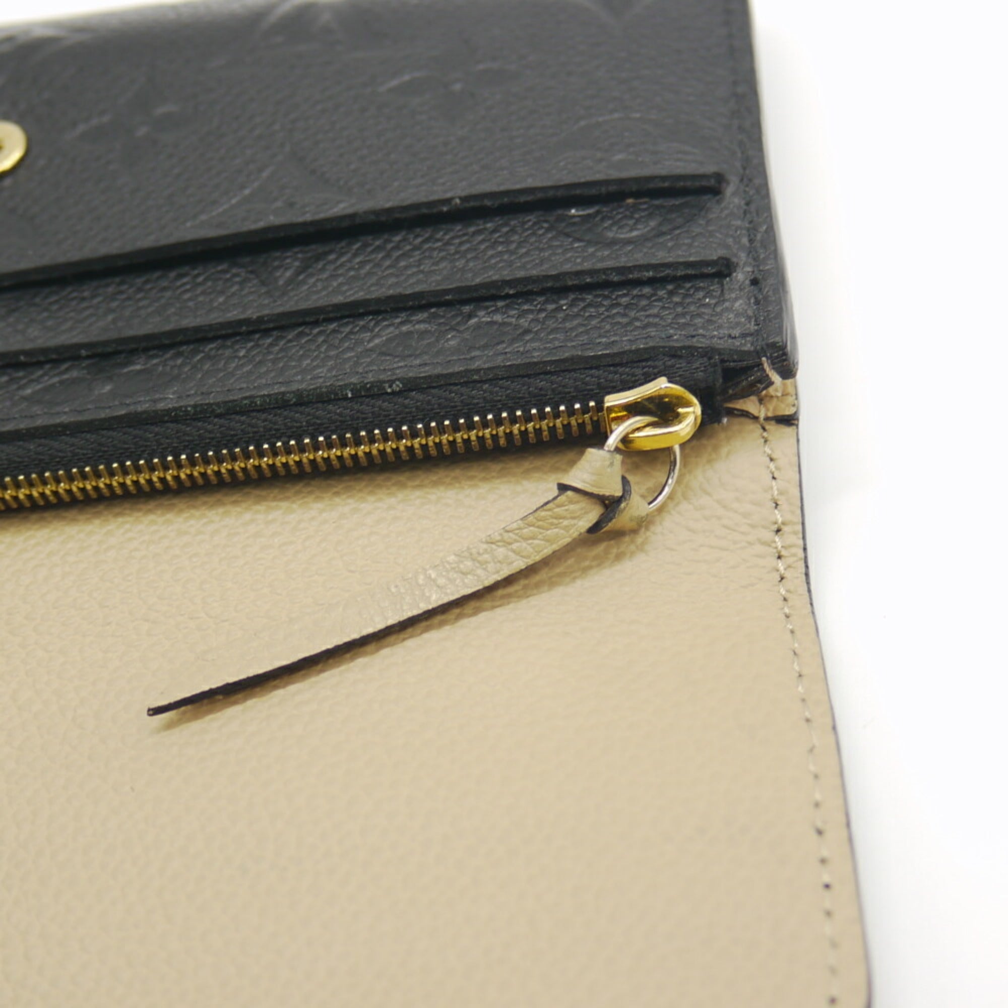 Louis Vuitton Monogram Noir Monogram Empreinte Long Wallet (Bi-Fold) (Pre-Owned)