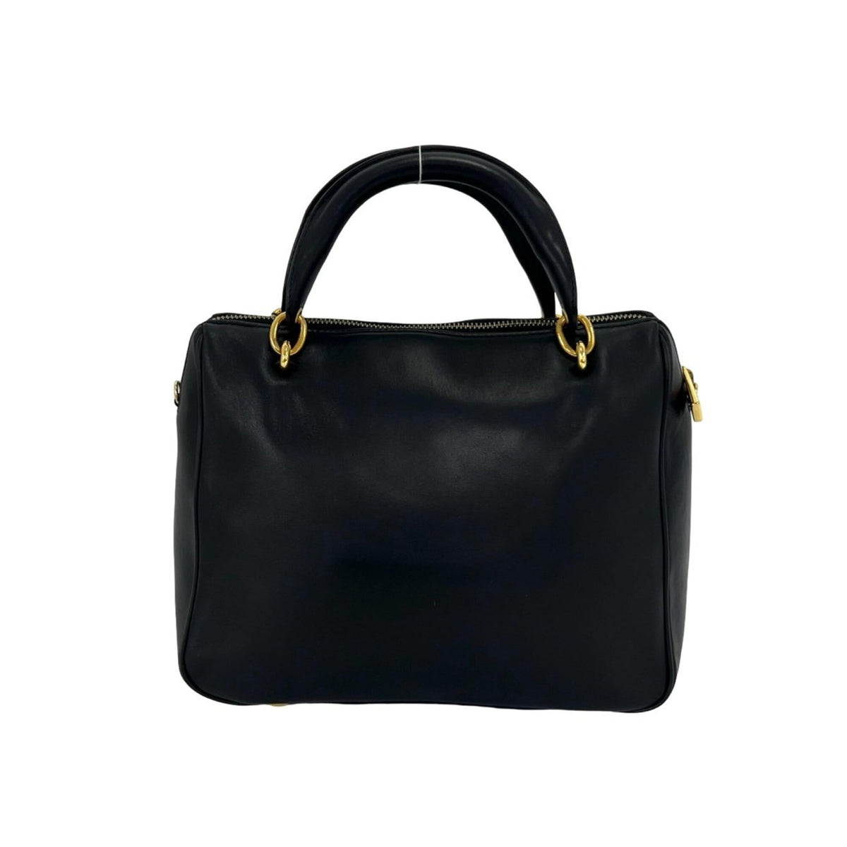 Celine Black Leather Boston Bag Handbag (Pre-Owned)