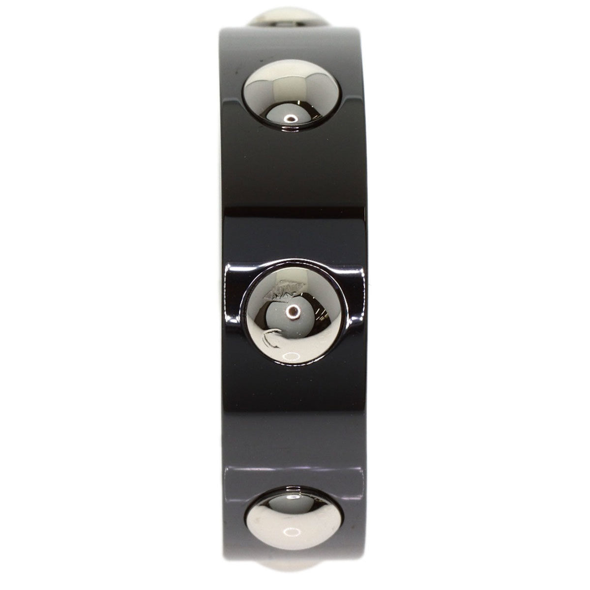 Louis Vuitton Ceramic Platinum 950 Band Ring (Pre-Owned)