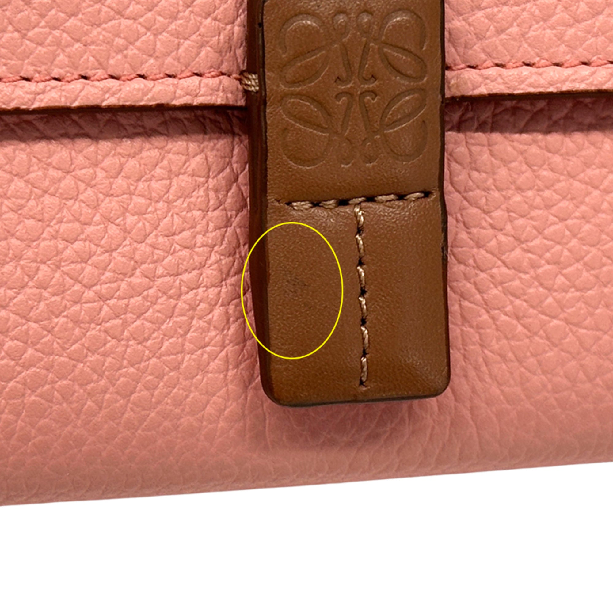 Loewe Brown Orange Pink Wallet (Tri-Fold) (Pre-Owned)