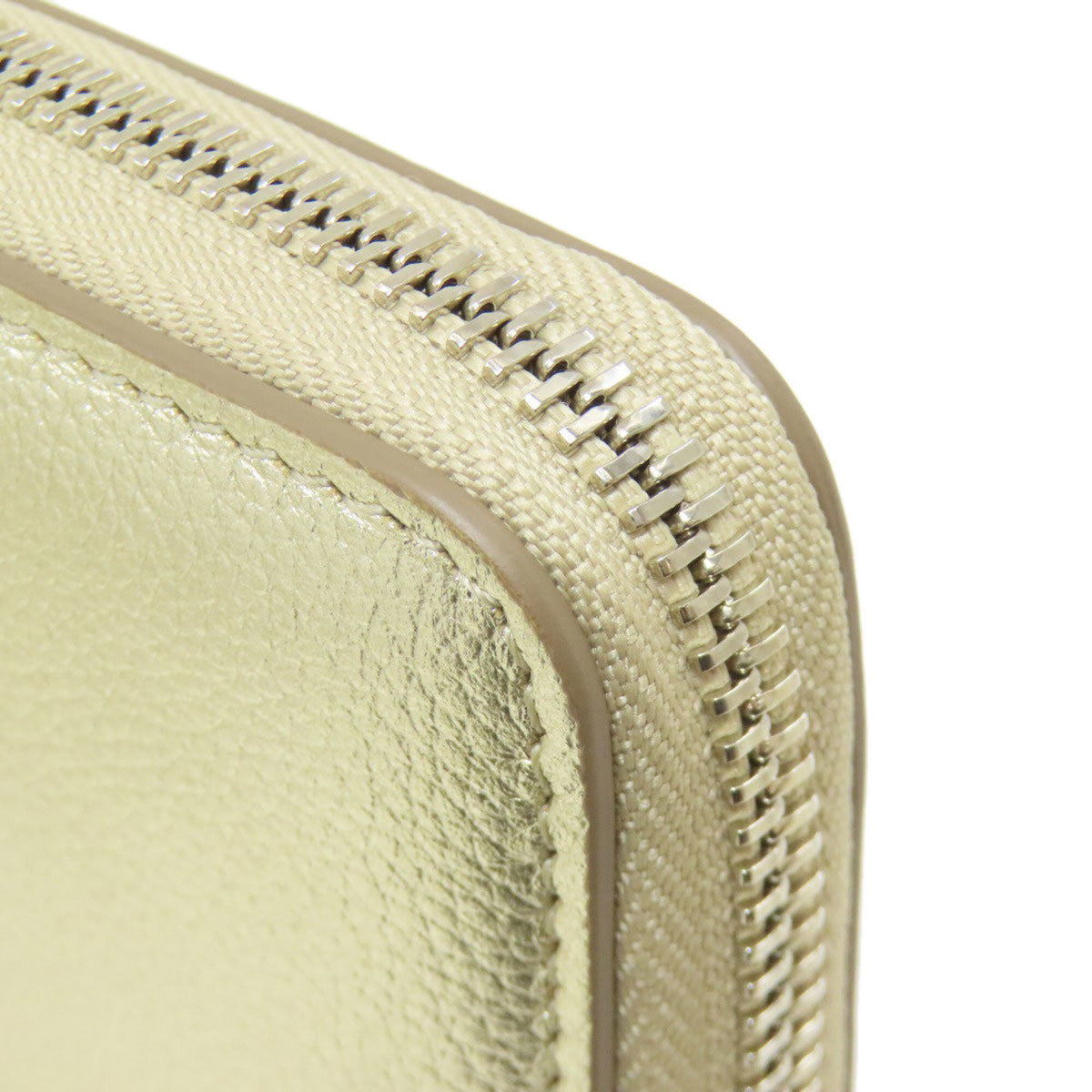 Jimmy Choo Gold Leather Long Wallet (Bi-Fold) (Pre-Owned)