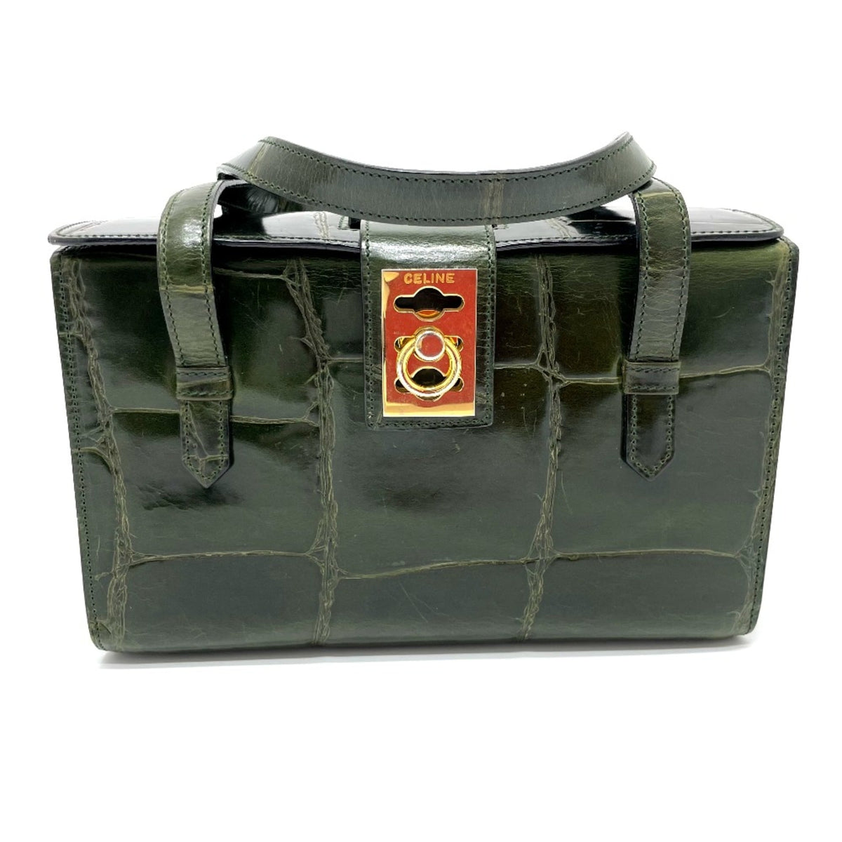Celine Green Leather Handbag (Pre-Owned)