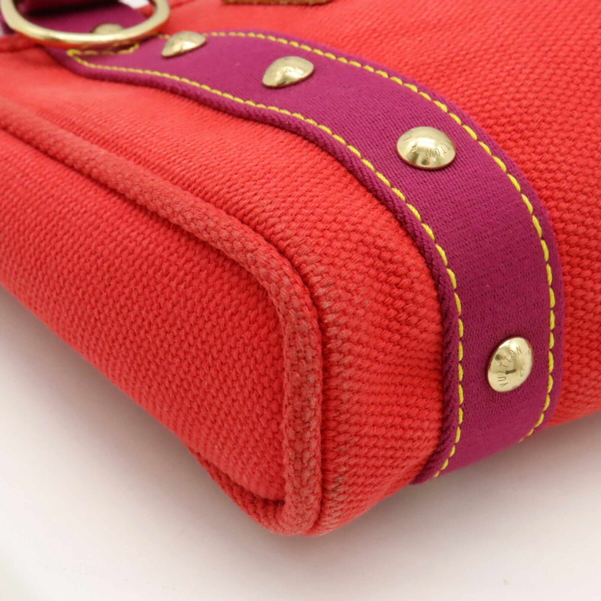 Louis Vuitton Rouge Canvas Handbag Tote Bag (Pre-Owned)