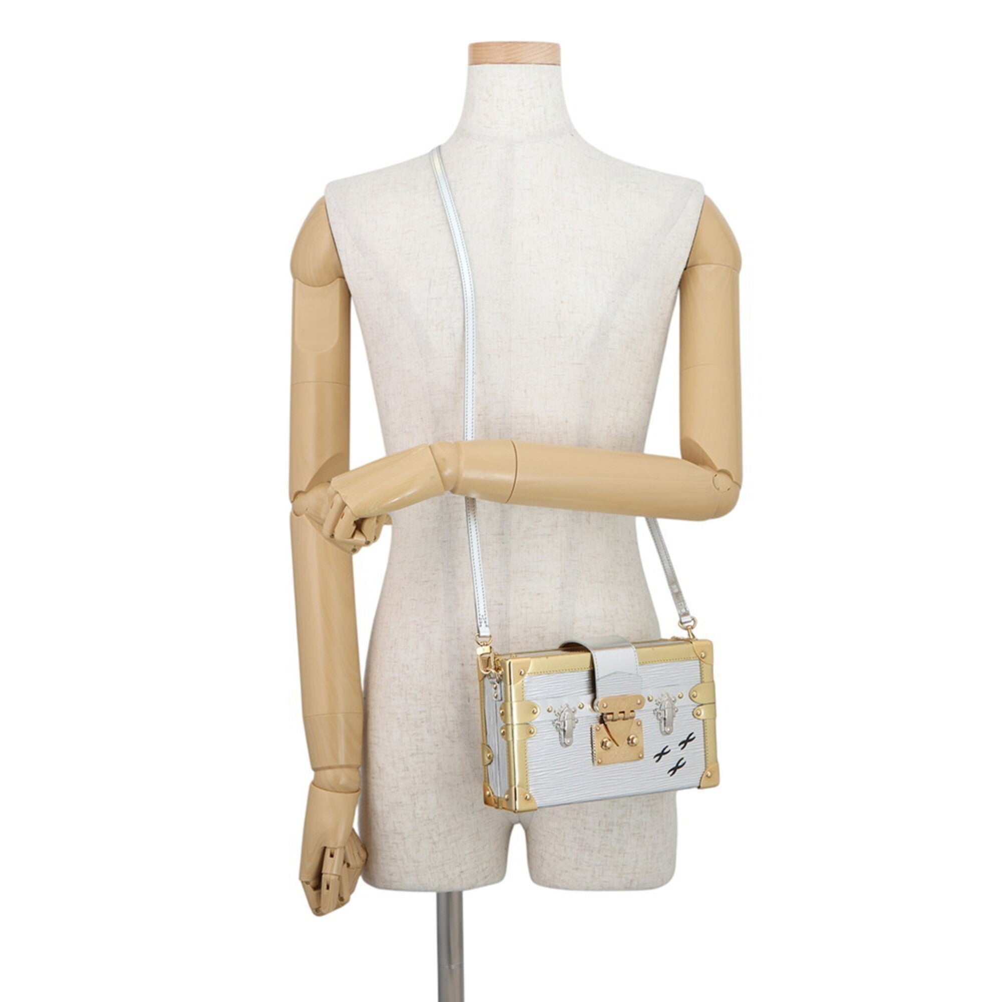 Louis Vuitton Gold Silver Clutch Bag Handbag Shoulder Bag (Pre-Owned)