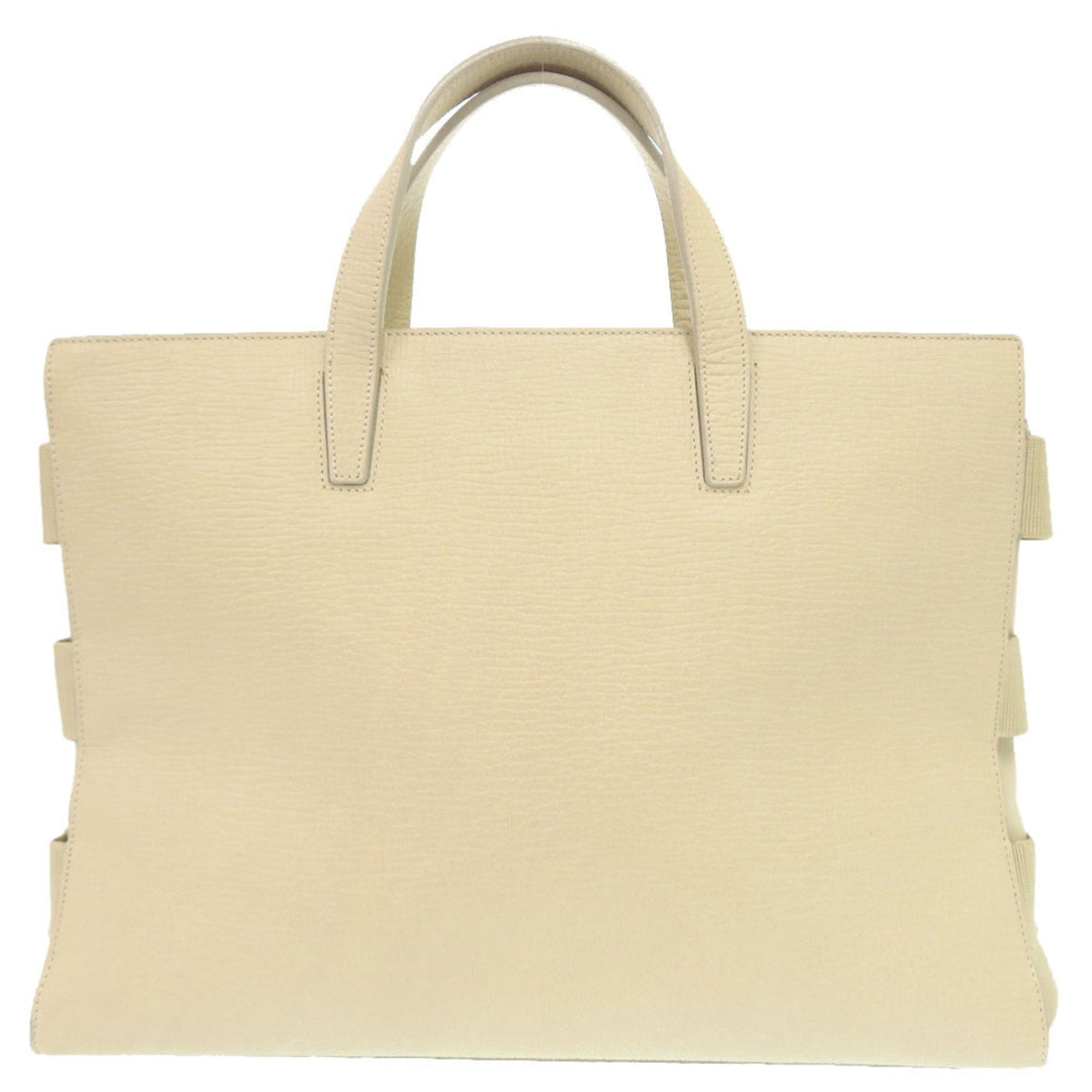 Loewe Ivory Leather Handbag Tote Bag (Pre-Owned)