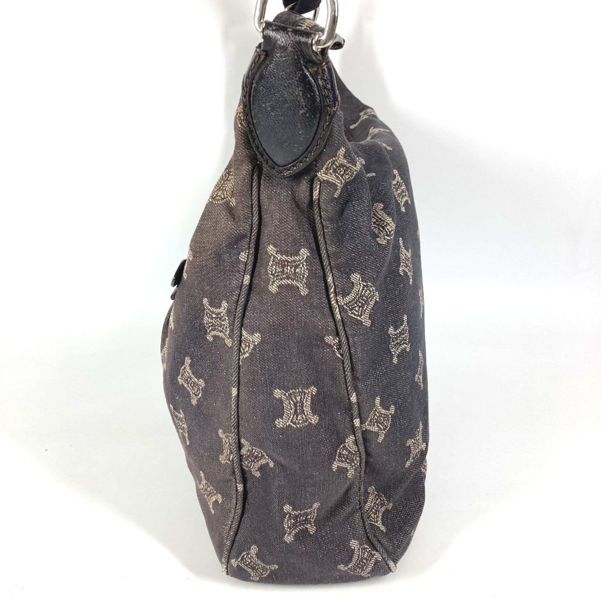 Celine Navy Denim Leather Shoulder Bag (Pre-Owned)