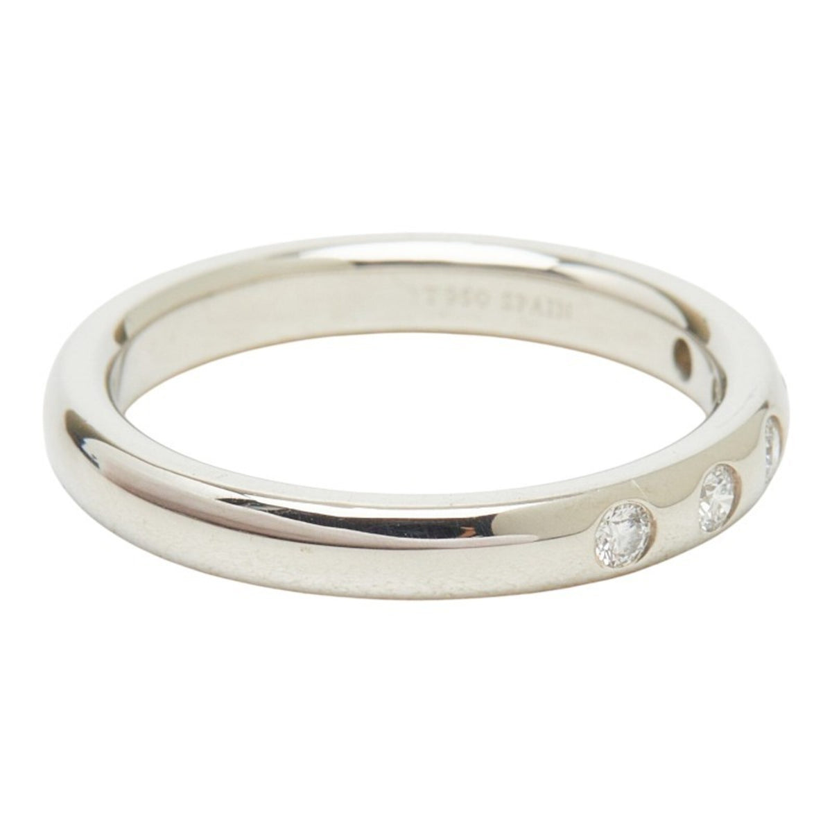 Tiffany Platinum Platinum 950 Band Ring (Pre-Owned)