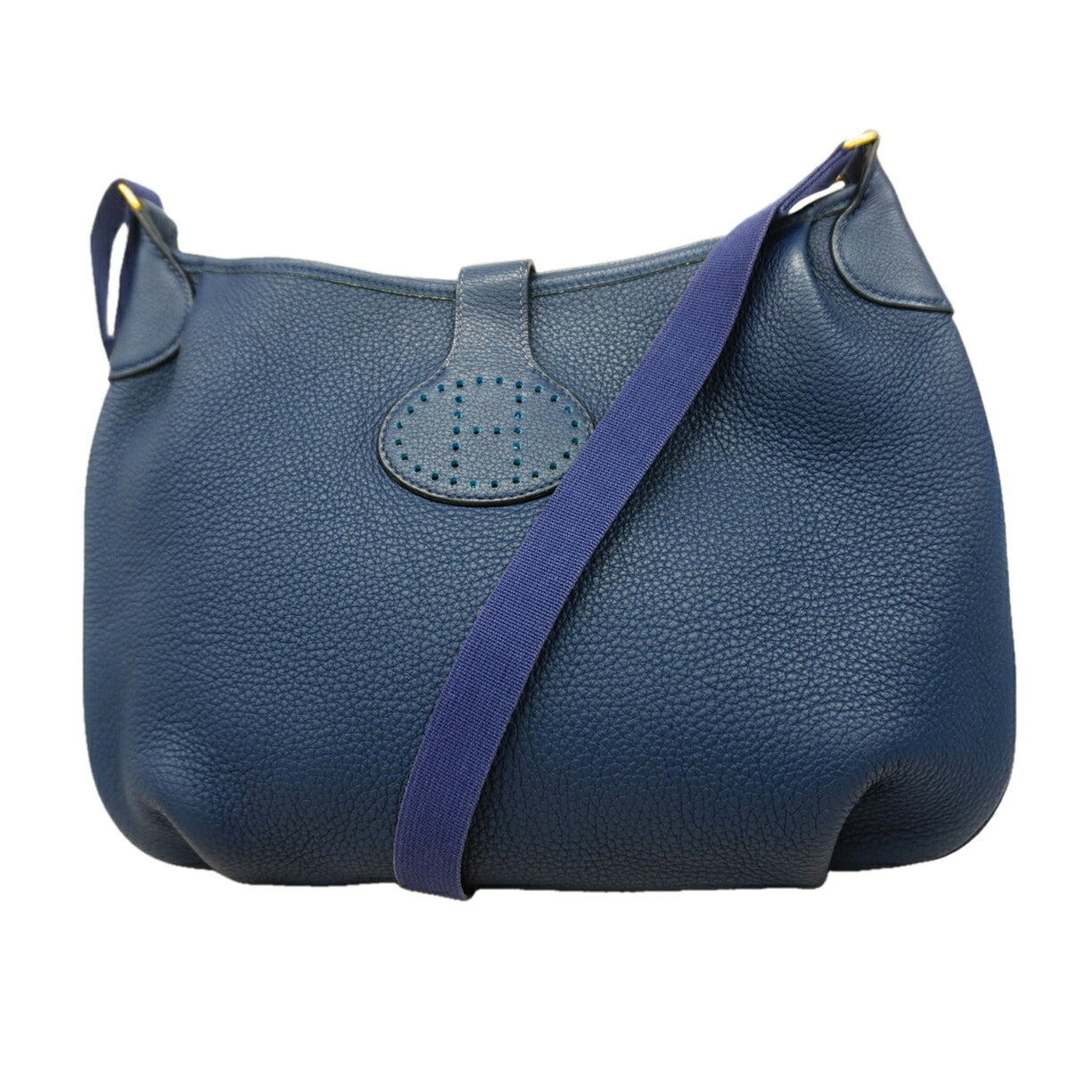 Hermes Blue Taurillon Clemence Leather Shoulder Bag (Pre-Owned)